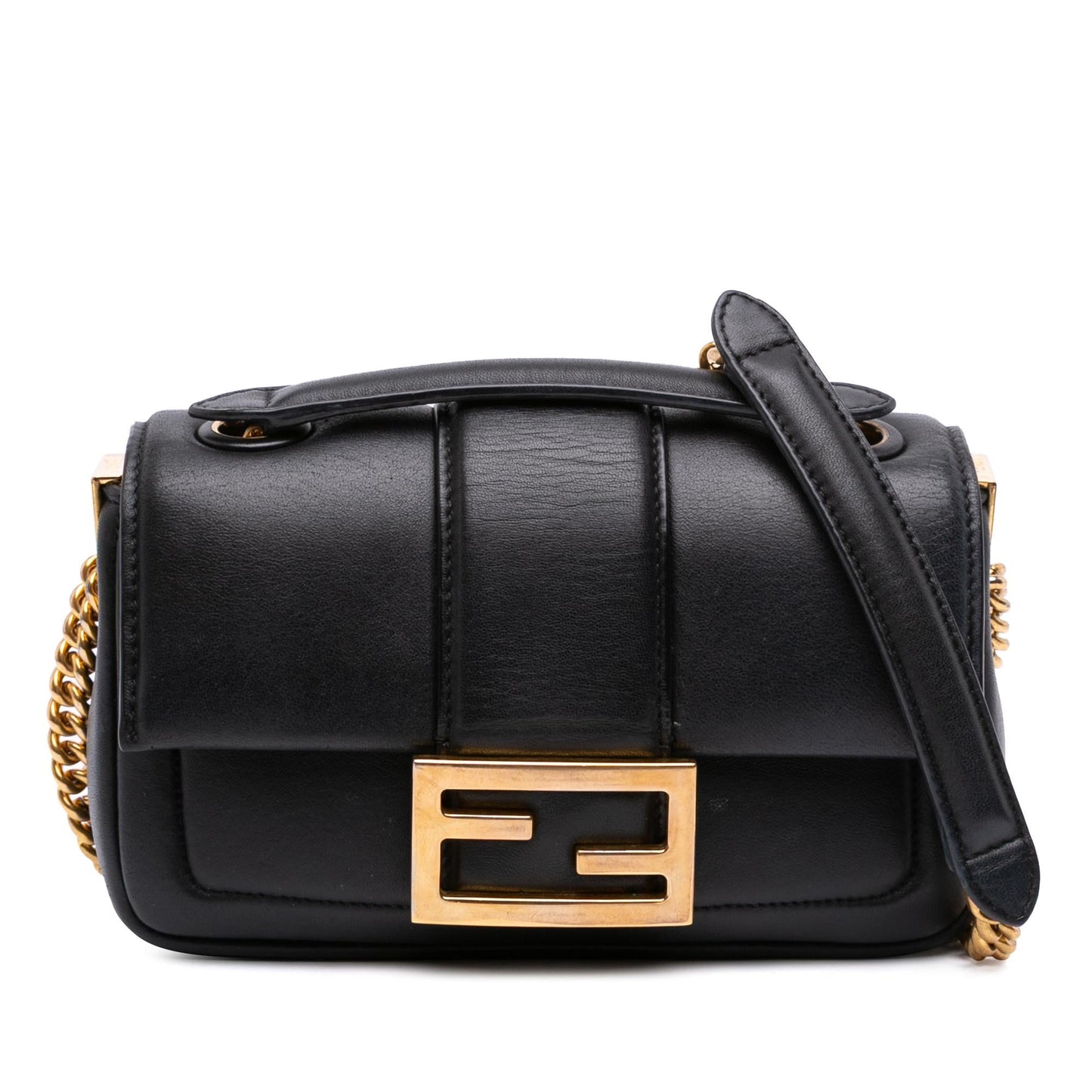 Fendi Nappa Apolo Baguette Shoulder Bag Mini Chain