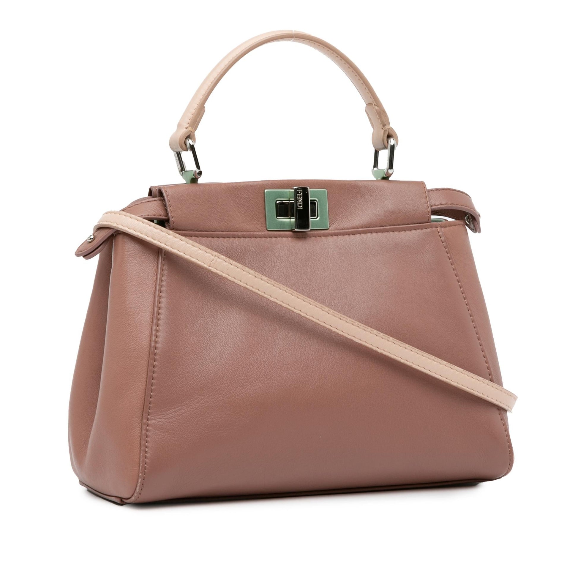 Fendi Nappa Peekaboo Shg Ikz4Ua Satchel Bag Mini