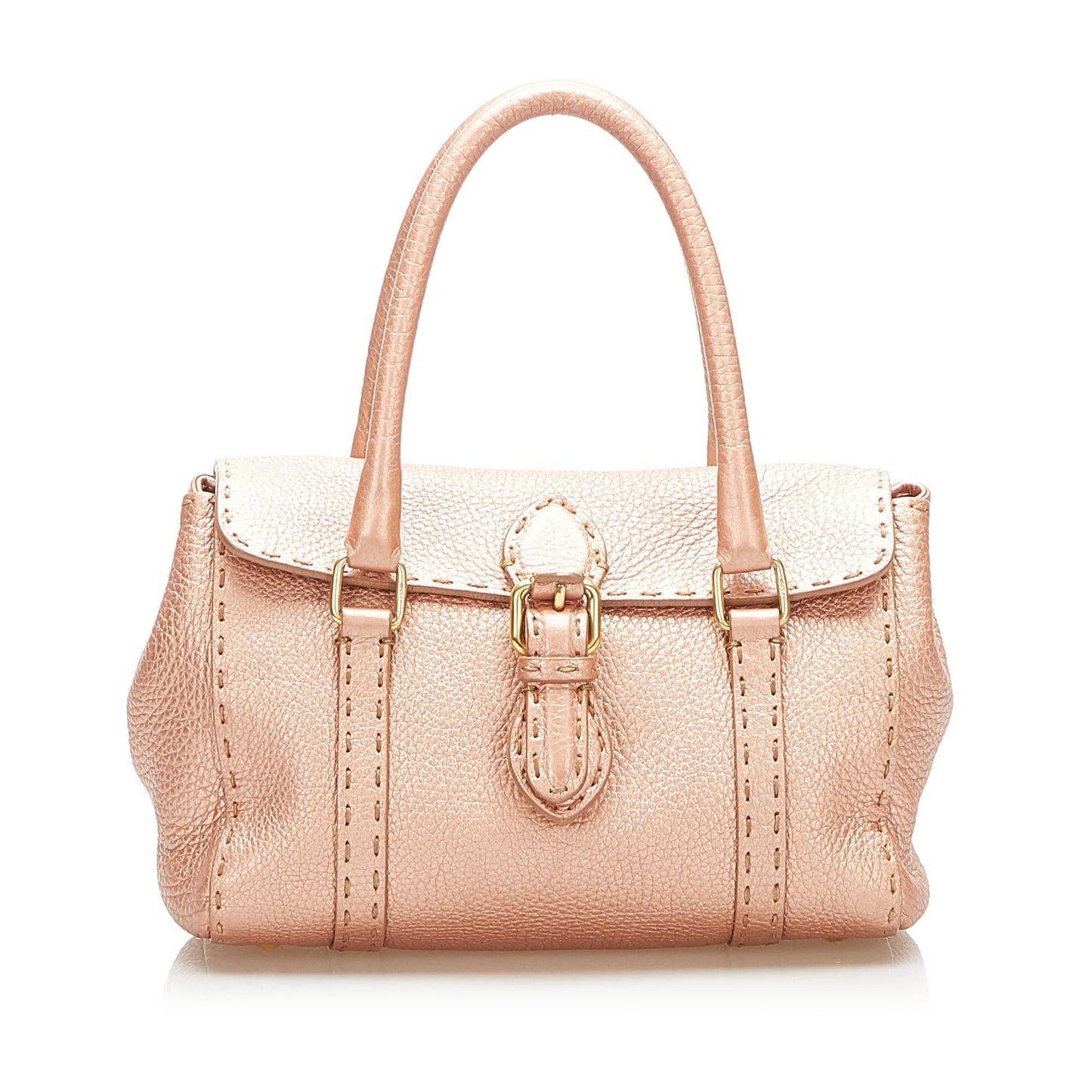 Fendi Selleria Linda Handbag Shg Leather Mini Satchel Bag