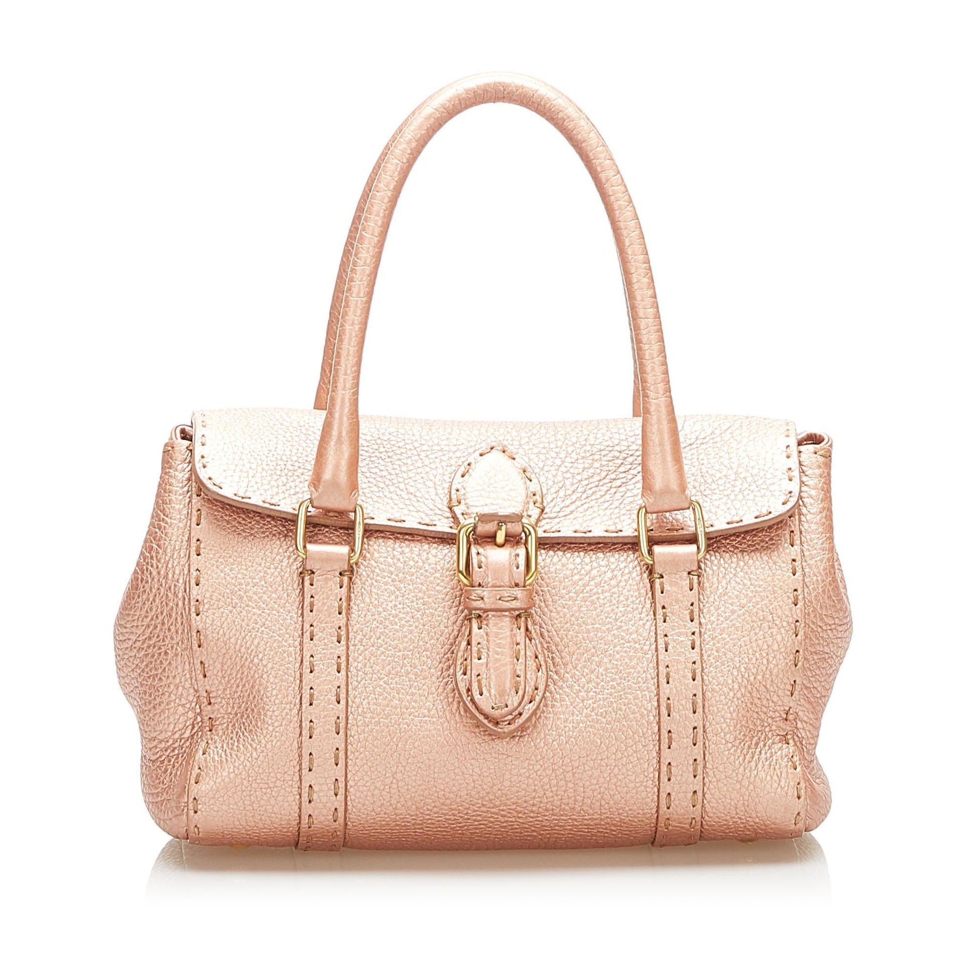 Fendi Selleria Linda Handbag Shg Leather Mini Satchel Bag