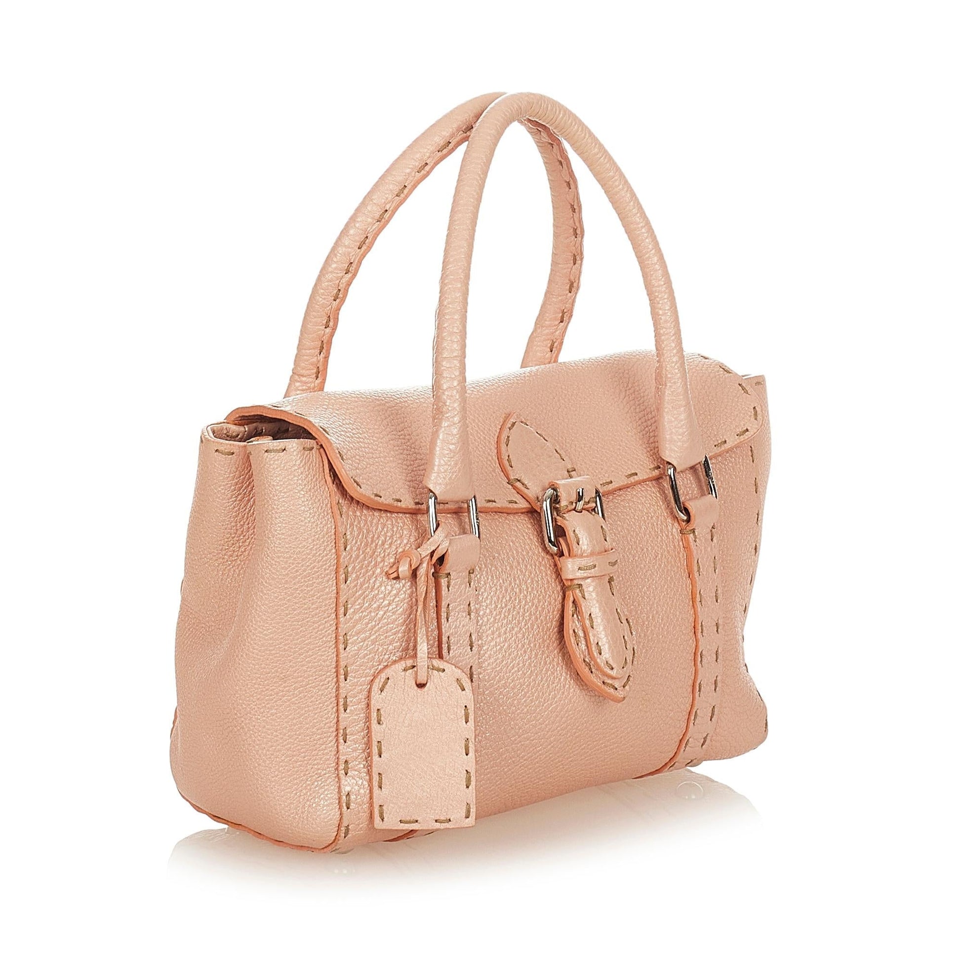 Fendi Selleria Linda Handbag Shg Leather Mini Satchel Bag Handbag Shg 26702