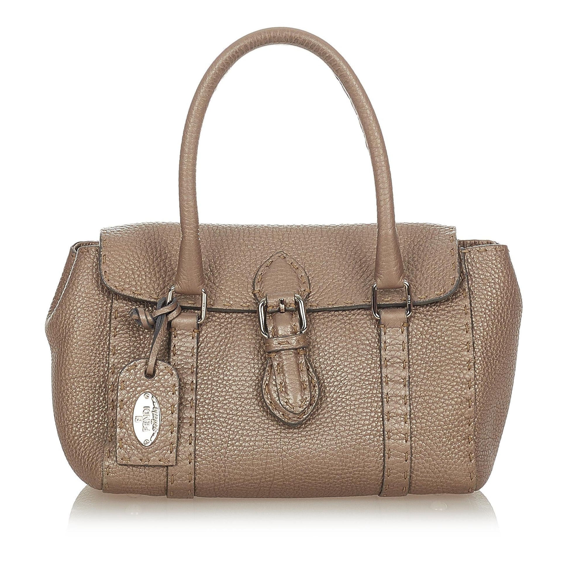 Fendi Selleria Linda Handbag Shg Leather Mini Satchel Bag Handbag Shg 31781