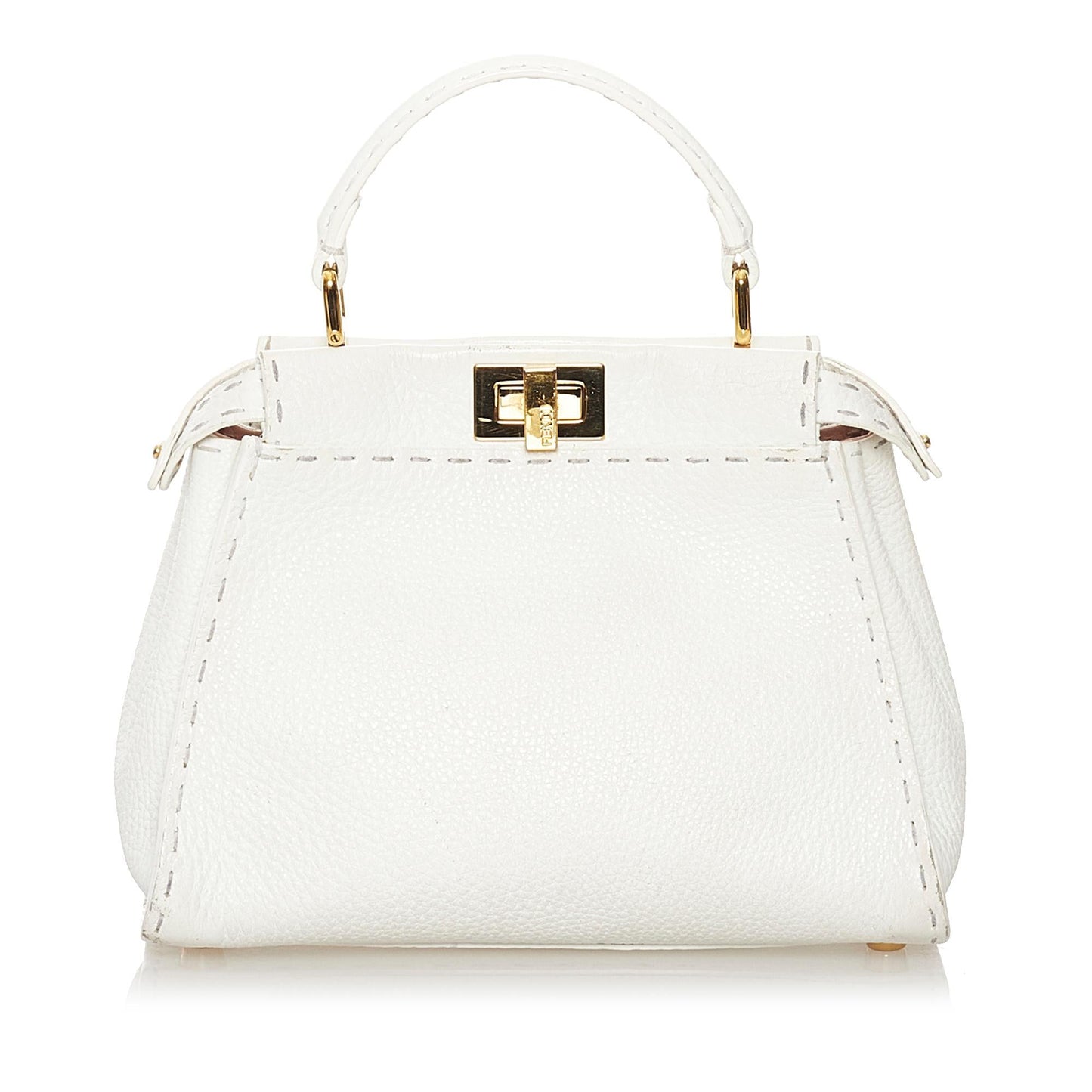 Fendi Selleria Peekaboo Satchel Shg Leather Mini Satchel Bag