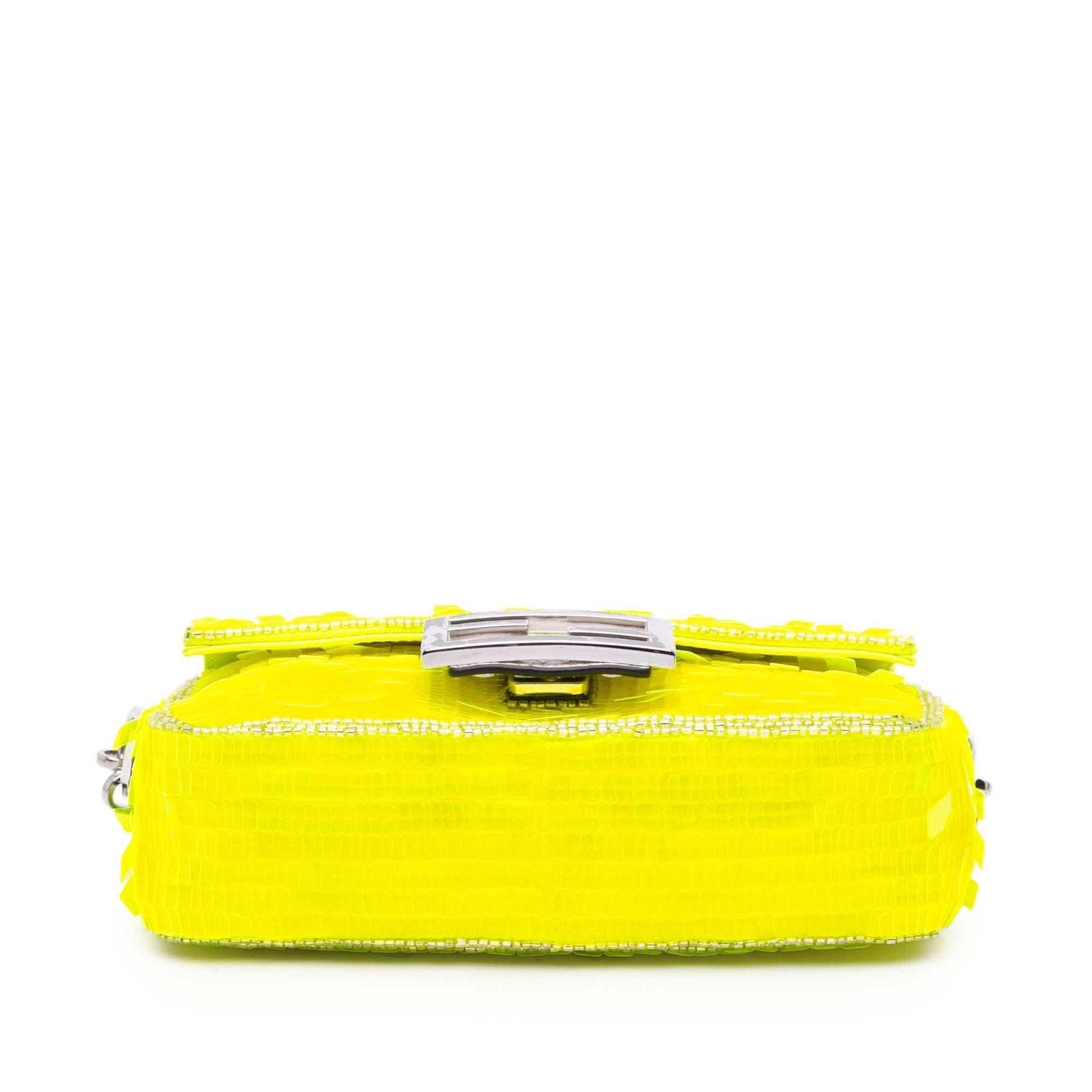 Fendi Transparent Paillettes Elaphe Baguette Satchel Mini Satchel Bag