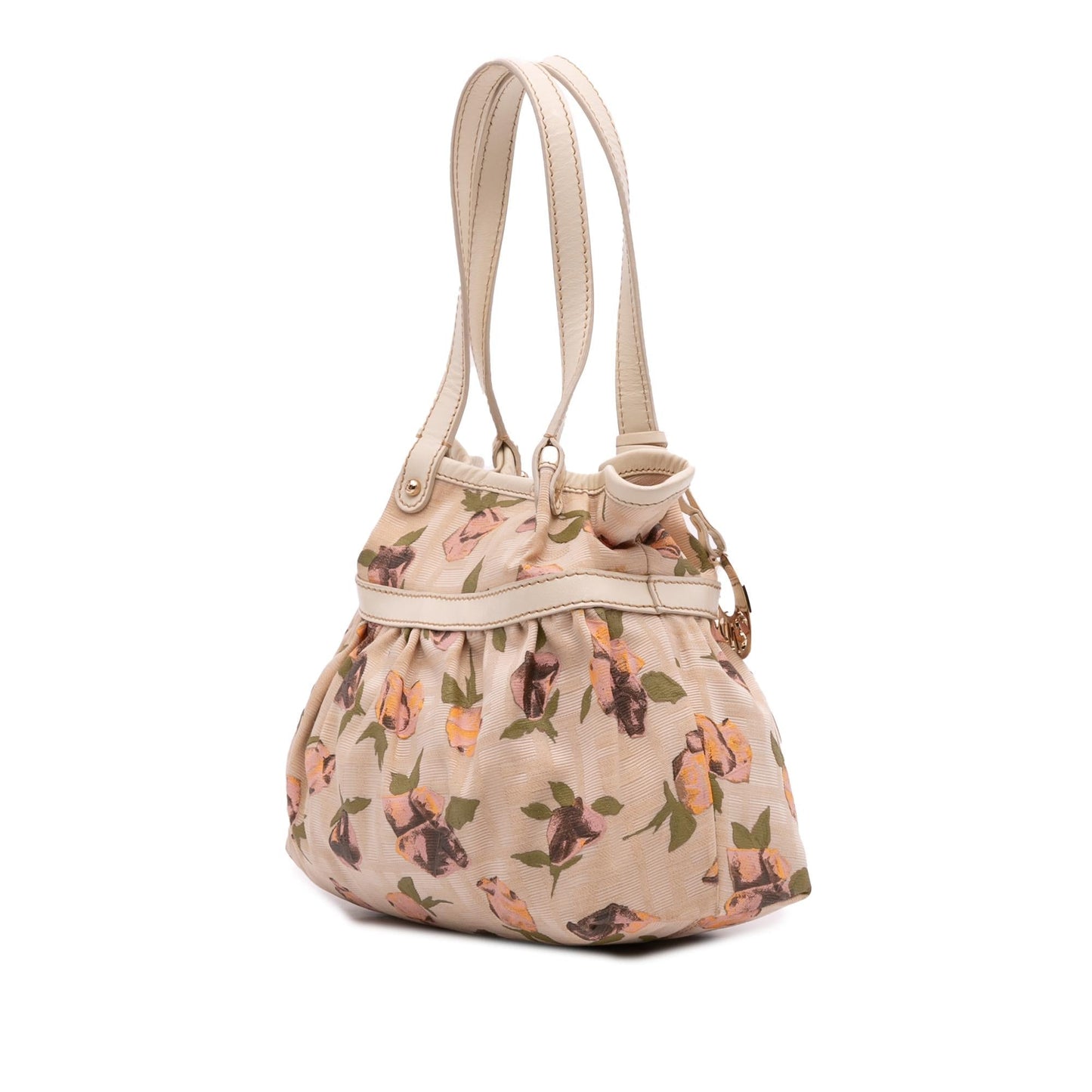 Fendi Zucca Rose Printed Chef Handbag Canvas Mini Satchel Bag