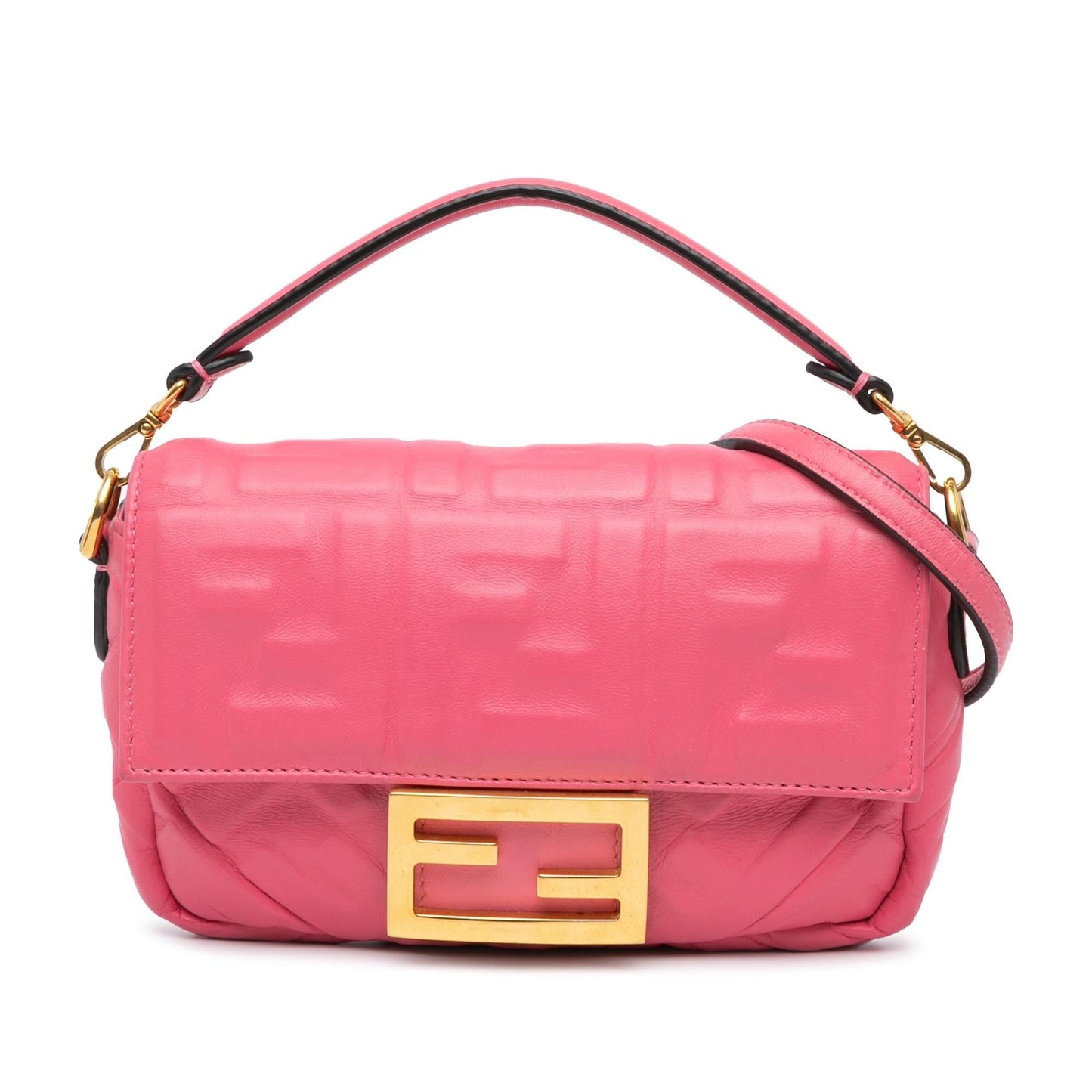 Fendi Zucca Baguette Satchel Shg 5Trhe0 Mini Embossed Satchel Bag