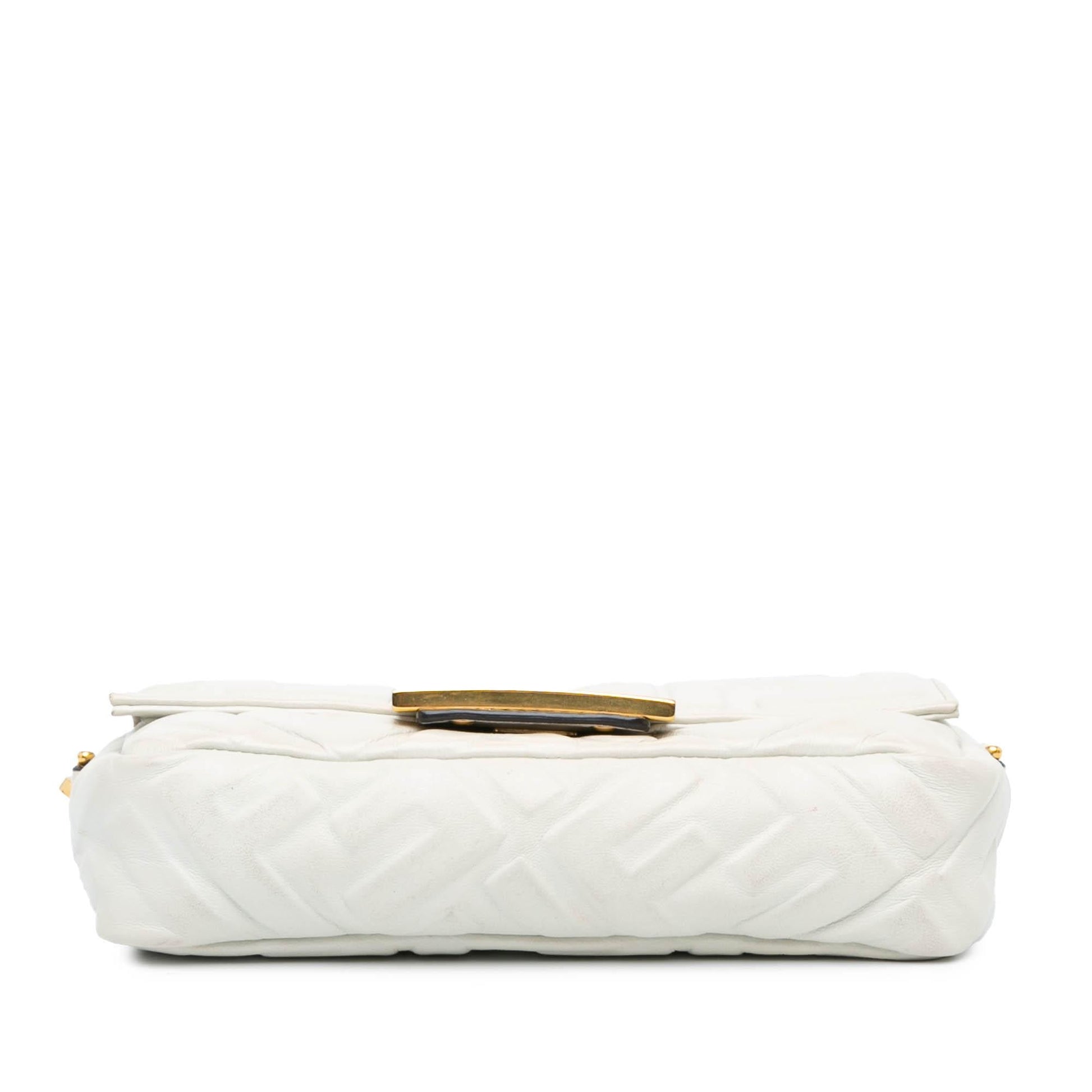 Fendi Zucca Baguette Satchel Leather Mini Embossed Satchel Bag Leather Baguette Satchel