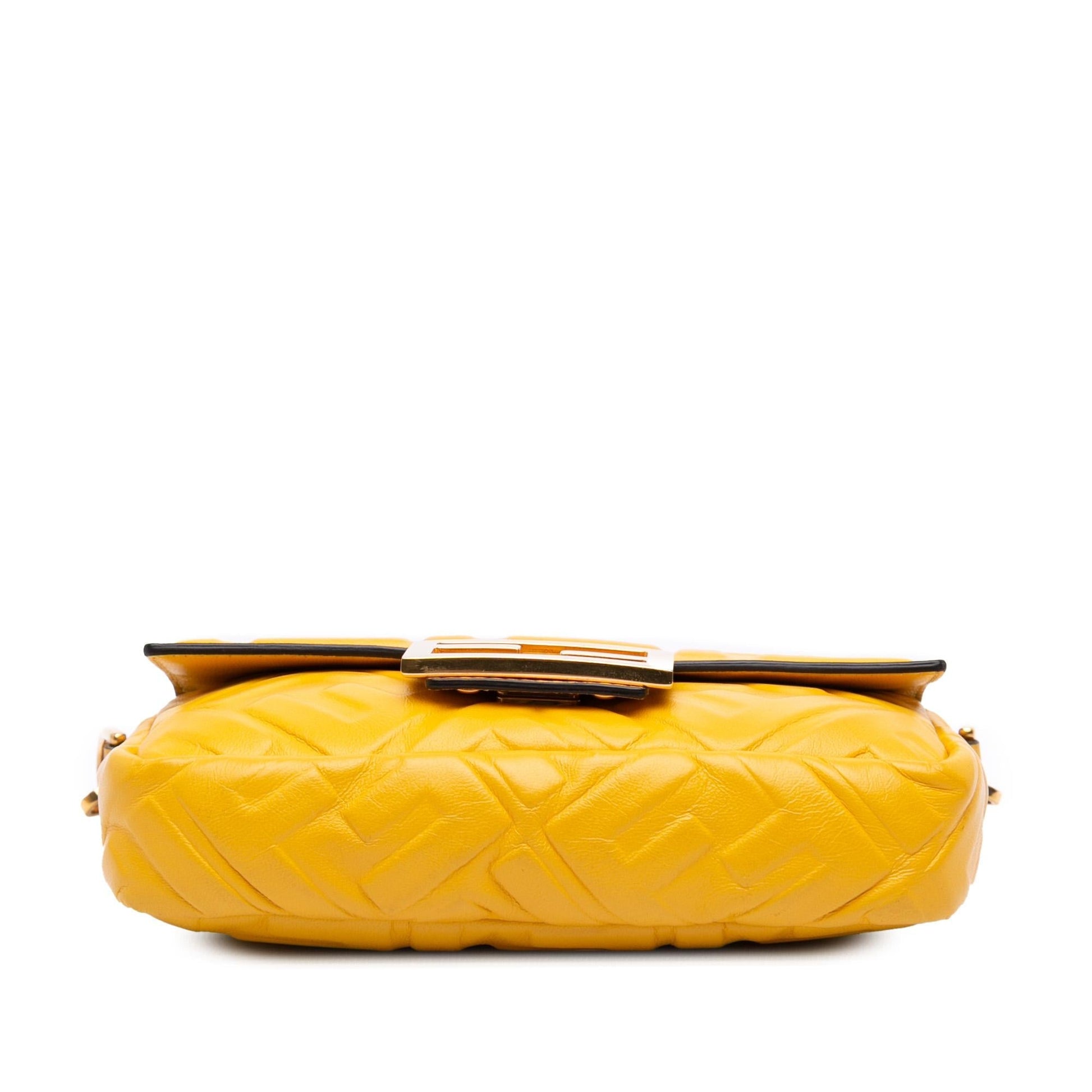 Fendi Zucca Baguette Satchel Leather Mini Embossed Satchel Bag Baguette Satchel 2