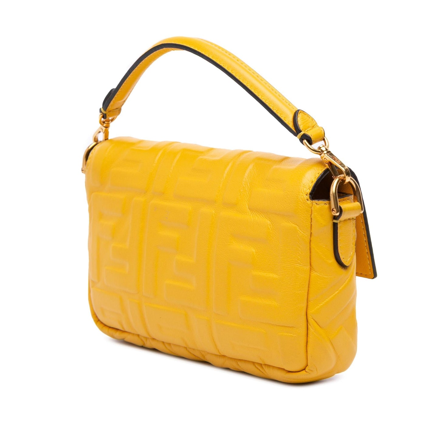 Fendi Zucca Baguette Satchel Leather Mini Embossed Satchel Bag Baguette Satchel 2