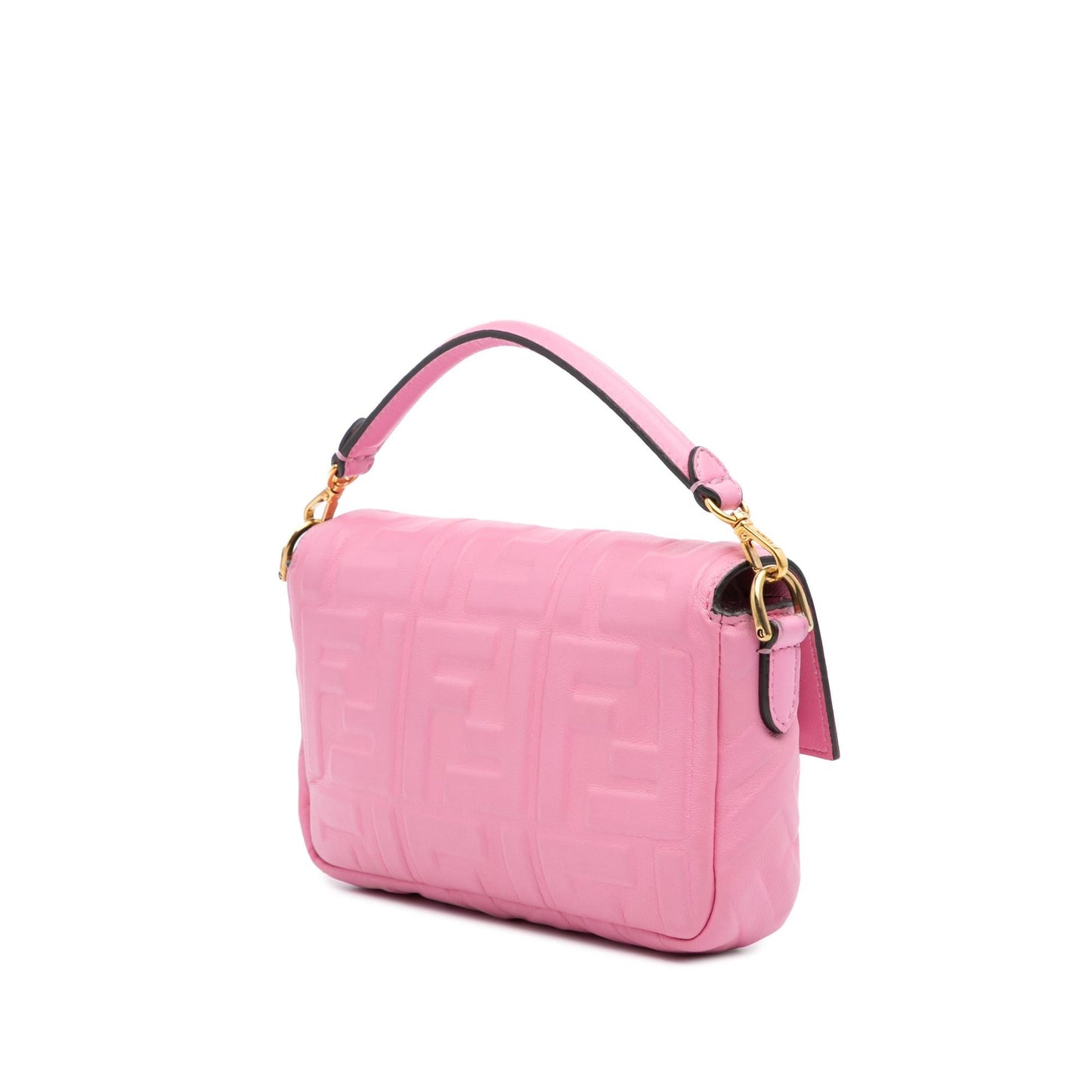 Fendi Zucca Baguette Satchel Leather Mini Embossed Satchel Bag Baguette Satchel 4