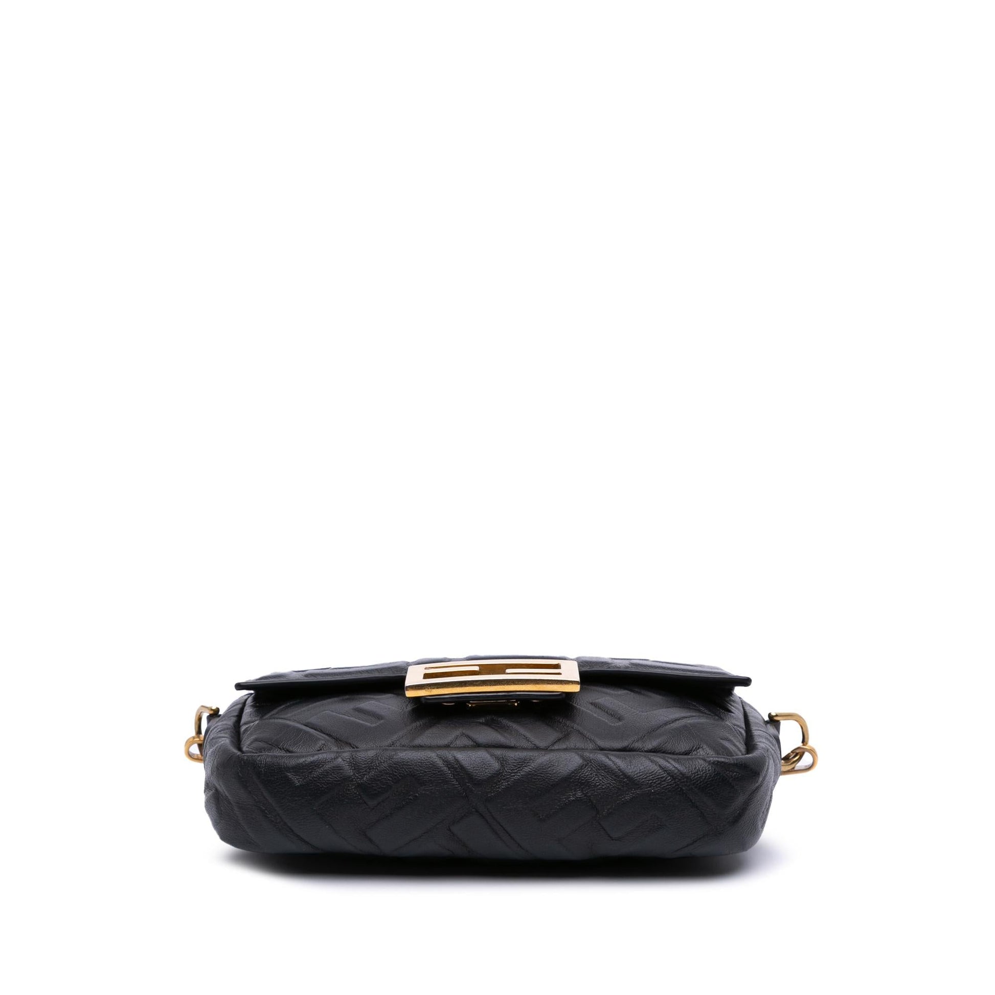 Fendi Zucca Baguette Satchel Leather Mini Embossed Satchel Bag Baguette Satchel 6