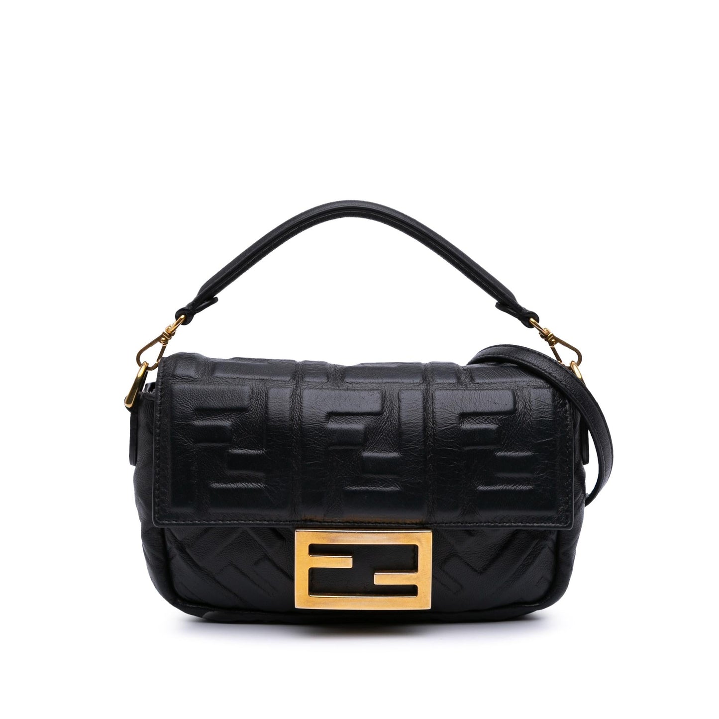 Fendi Zucca Baguette Satchel Leather Mini Embossed Satchel Bag Baguette Satchel 6