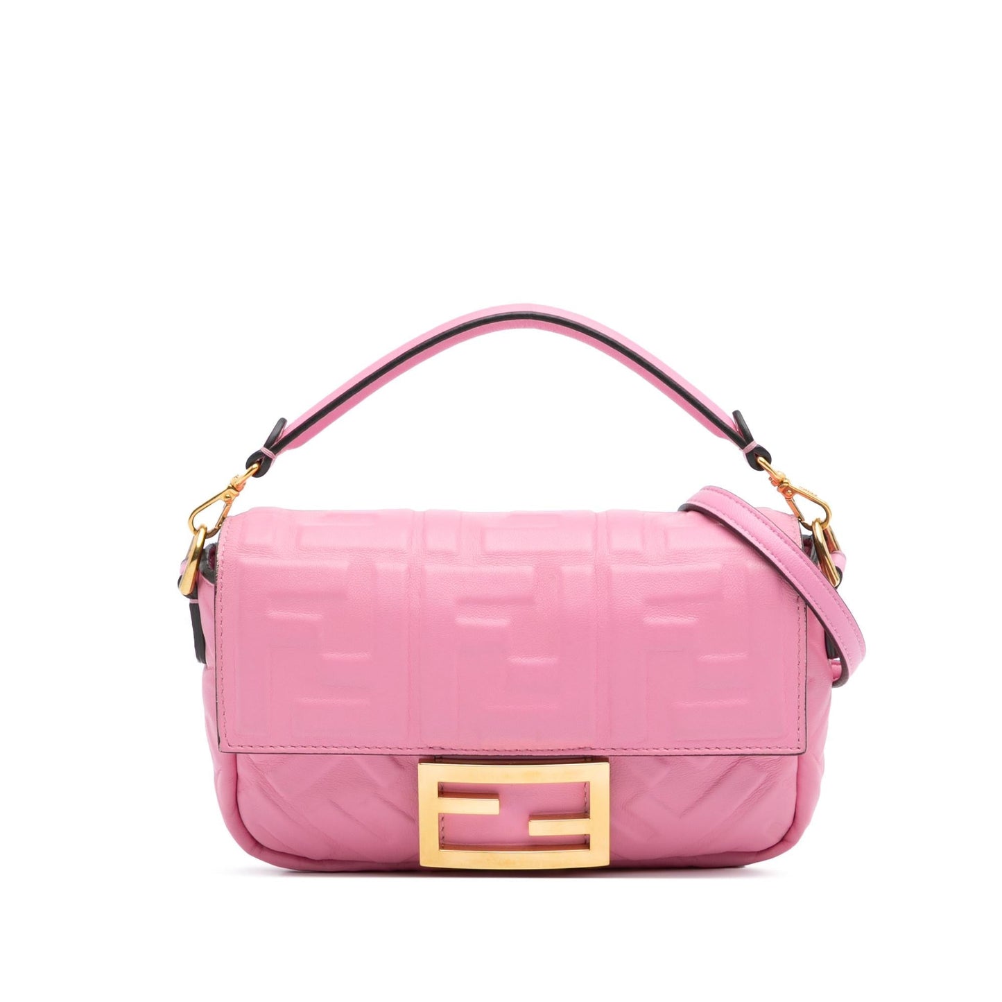 Fendi Zucca Baguette Satchel Leather Mini Embossed Satchel Bag Baguette Satchel 14