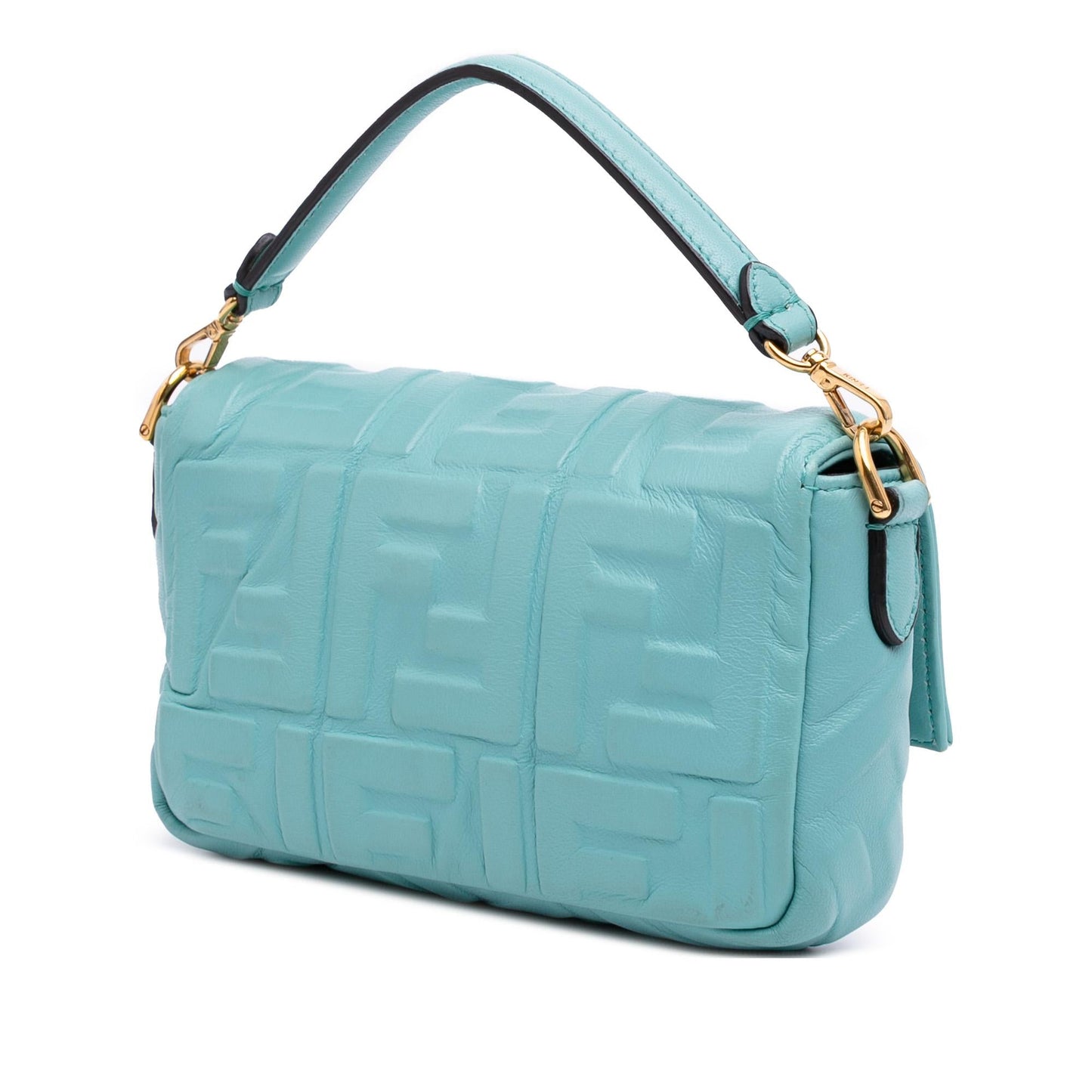 Fendi Zucca Baguette Satchel Leather Mini Embossed Satchel Bag Baguette Satchel 9