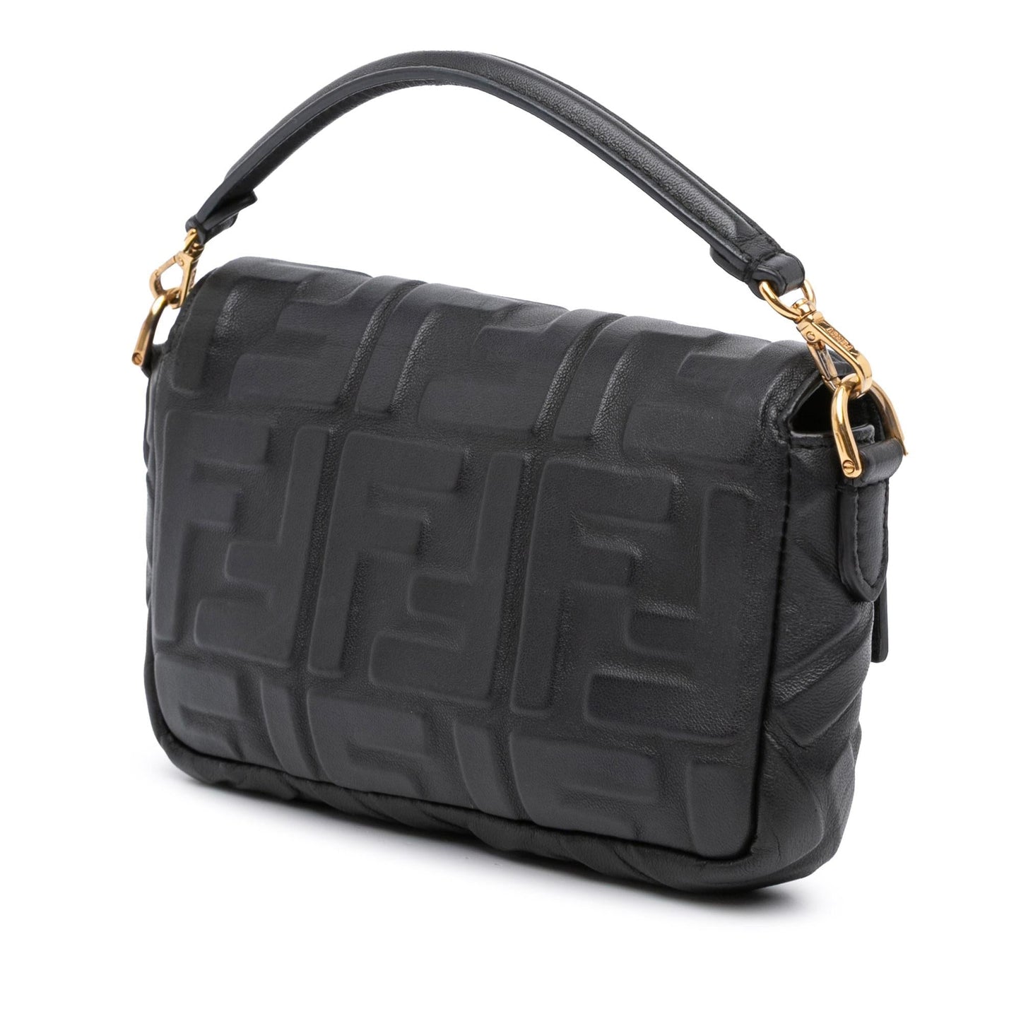 Fendi Zucca Baguette Satchel Leather Mini Embossed Satchel Bag Baguette Satchel 21