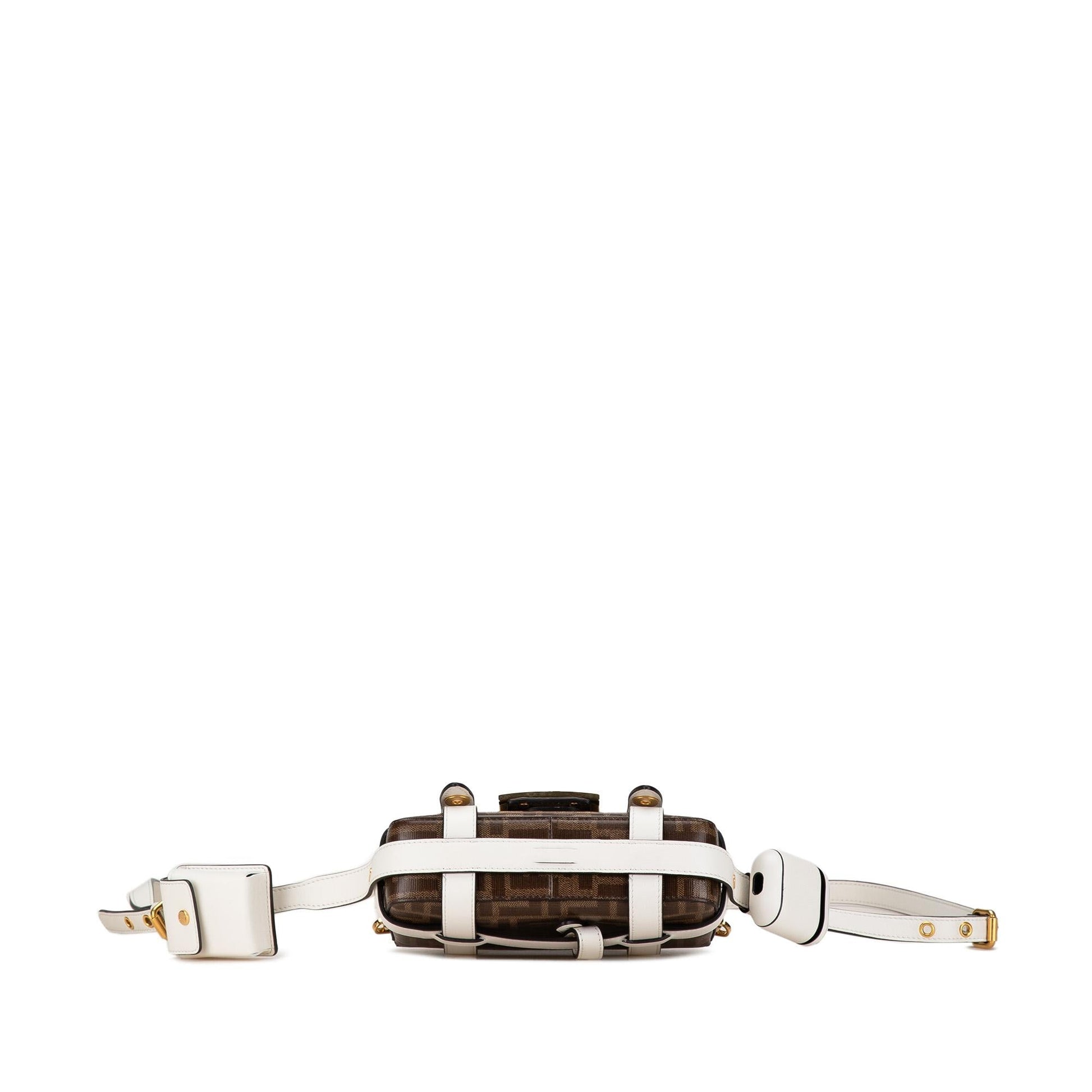 Fendi Zucca Glazed Fabric Cage Baguette Satchel Mini Satchel Bag Satchel Shg Tbfapz