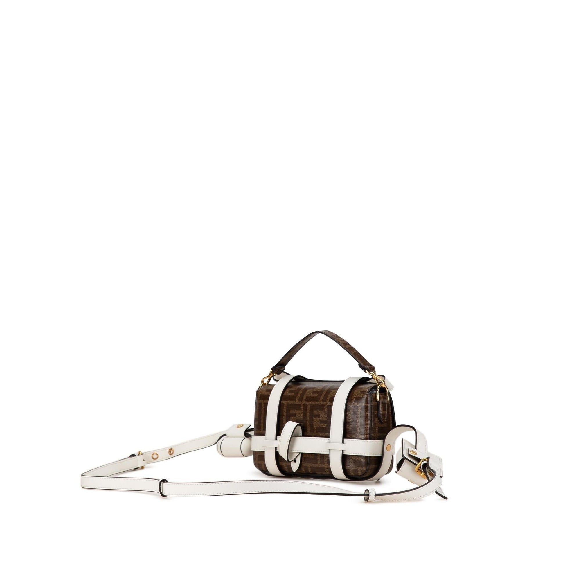 Fendi Zucca Glazed Fabric Cage Baguette Satchel Shg Yfzqaf Mini Satchel Bag
