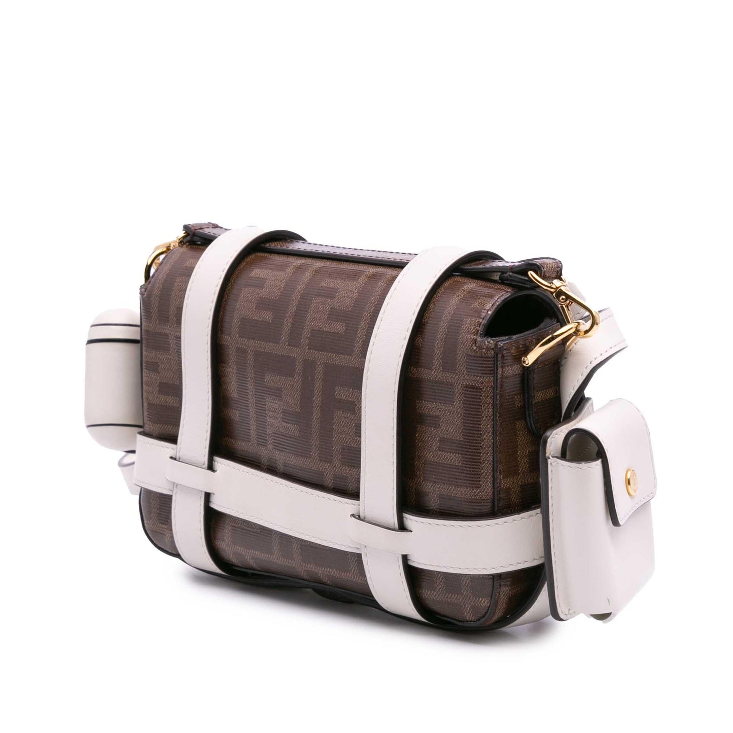 Fendi Zucca Glazed Fabric Cage Baguette Satchel Mini Satchel Bag