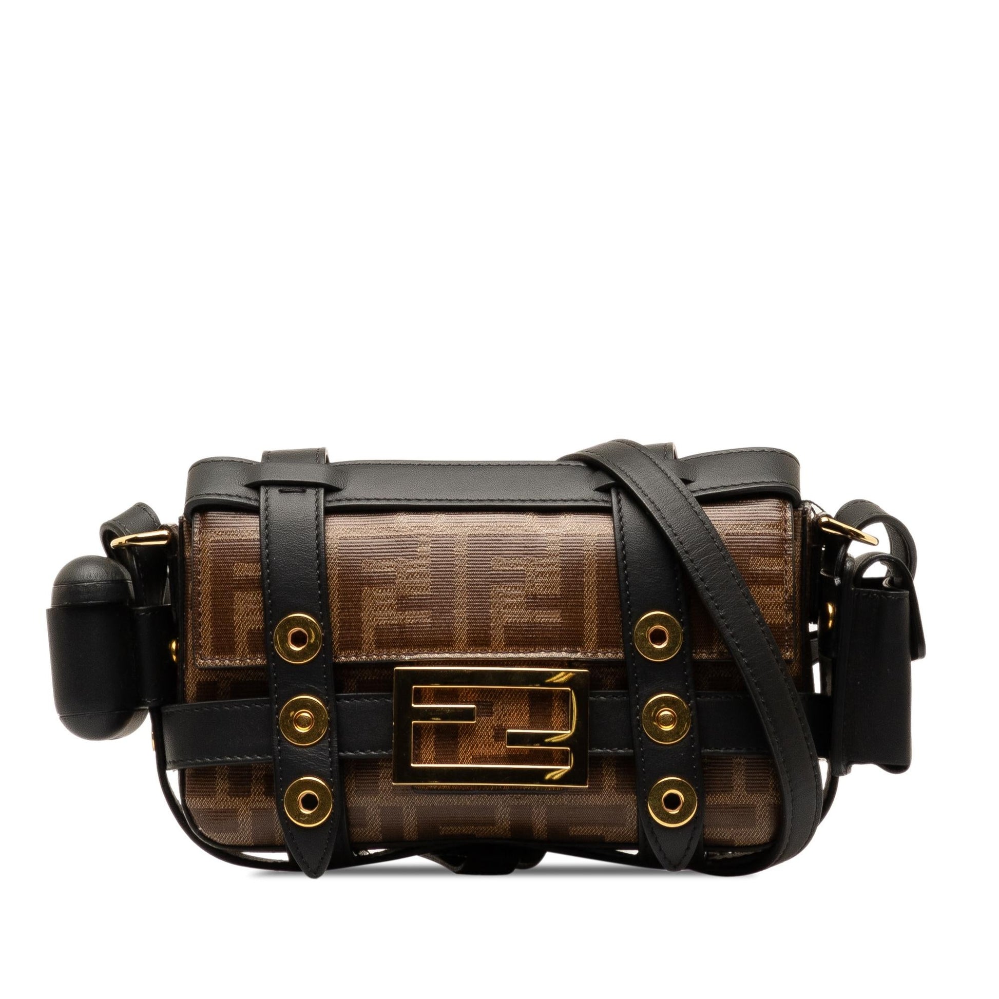 Fendi Zucca Glazed Fabric Cage Baguette Shg Jafjja Satchel Mini Satchel Bag
