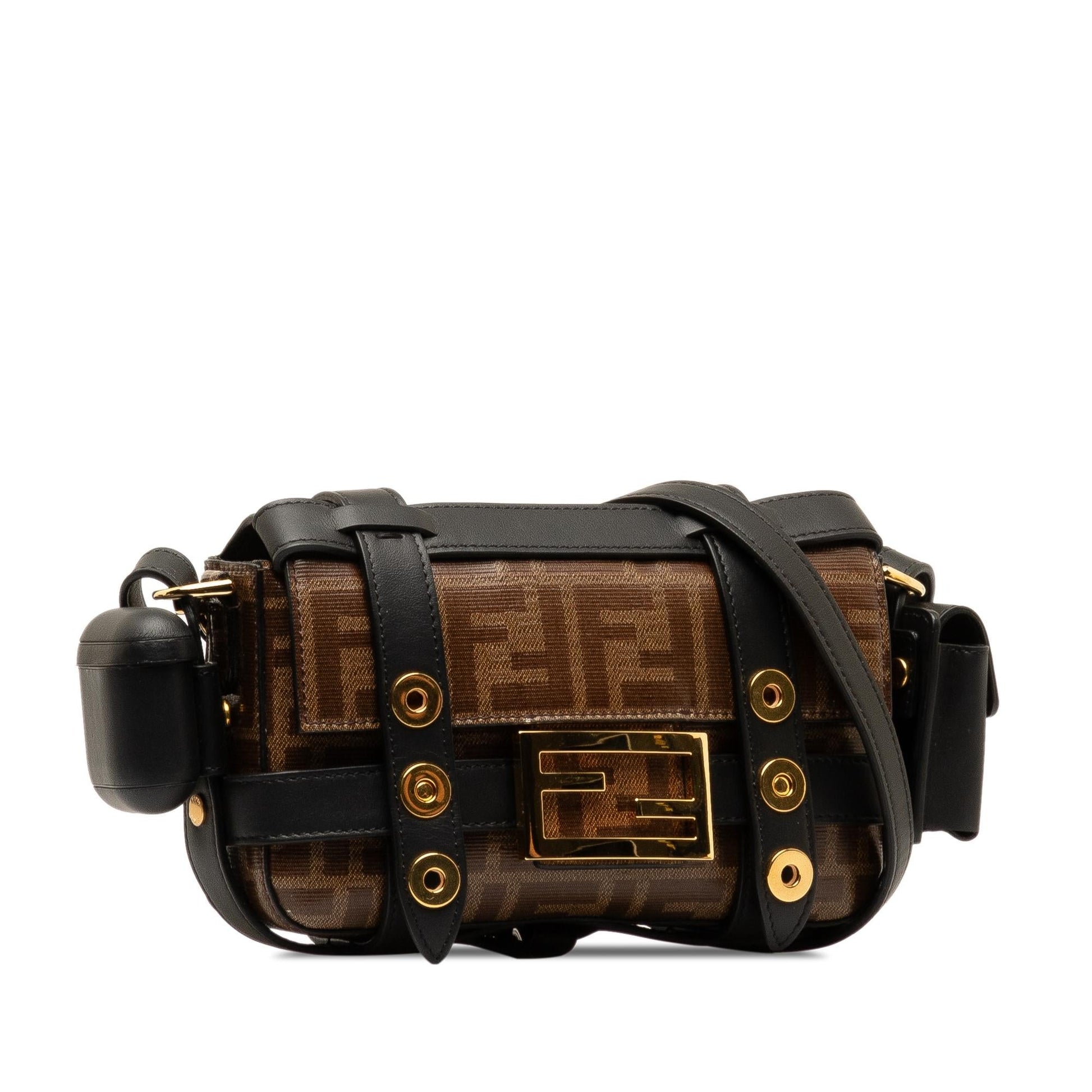 Fendi Zucca Glazed Fabric Cage Baguette Shg Jafjja Satchel Mini Satchel Bag