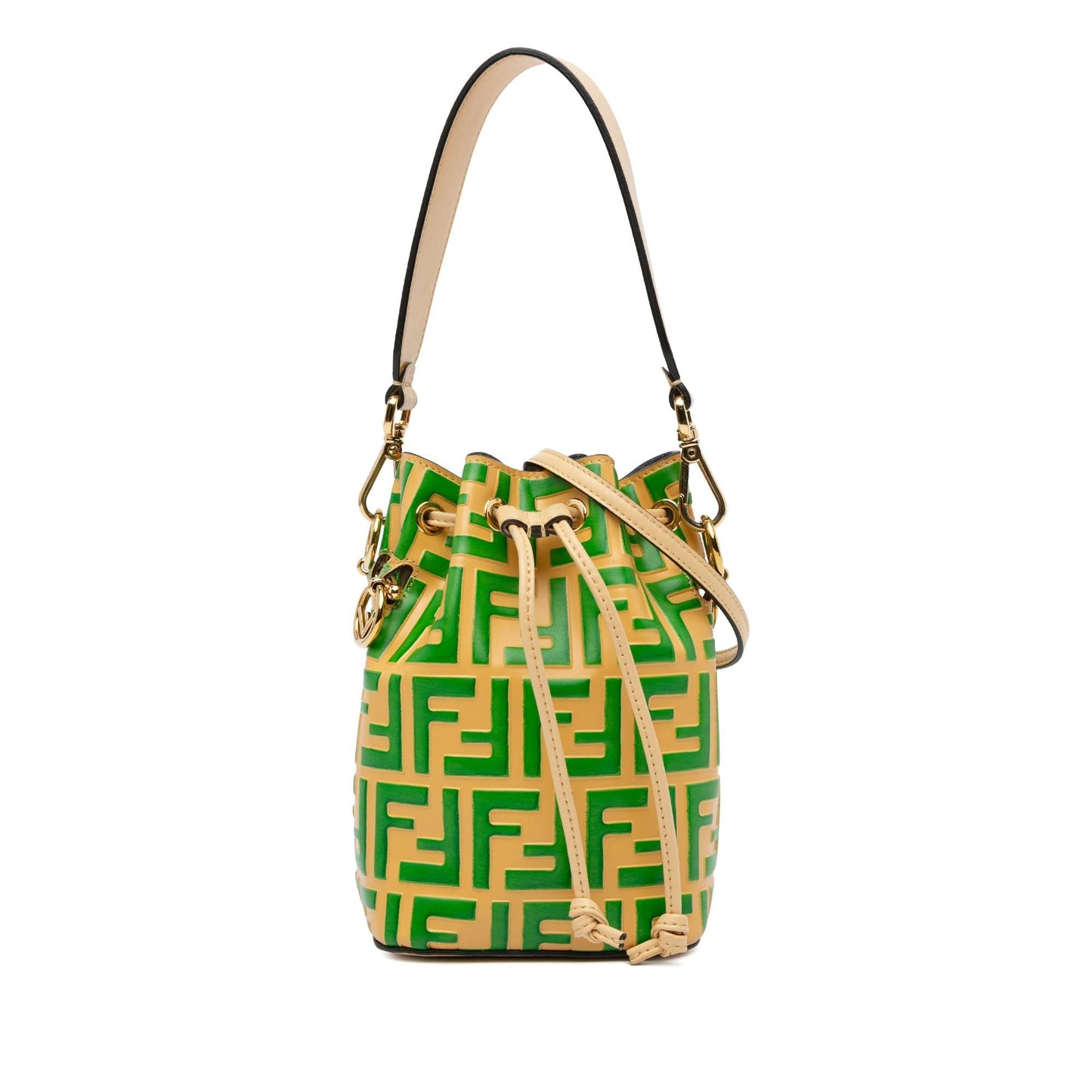 Fendi Zucca Mon Tresor Bag Shg S2S9H7 Leather Mini Embossed Shoulder Bag