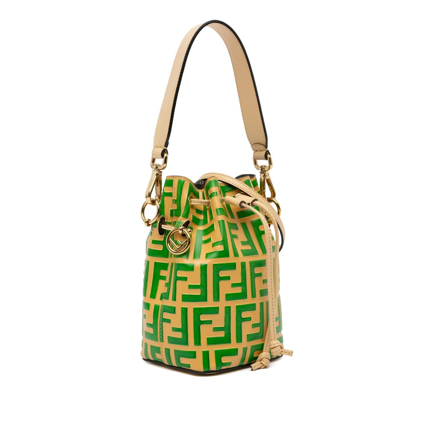 Fendi Zucca Mon Tresor Bag Shg S2S9H7 Leather Mini Embossed Shoulder Bag