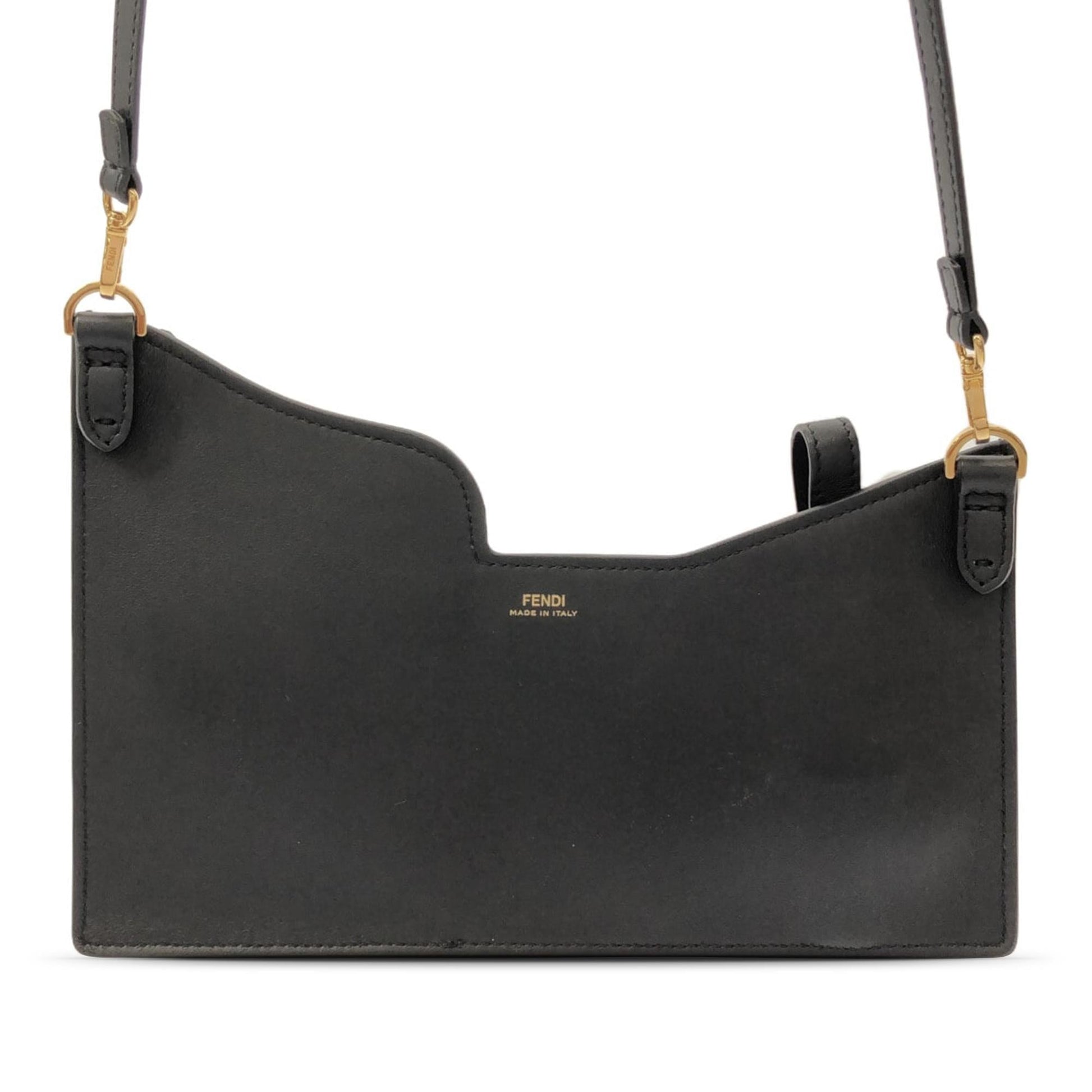 Fendi Zucca And Pocket Crossbody Shg Up2Clv Leather Mini Crossbody Bag