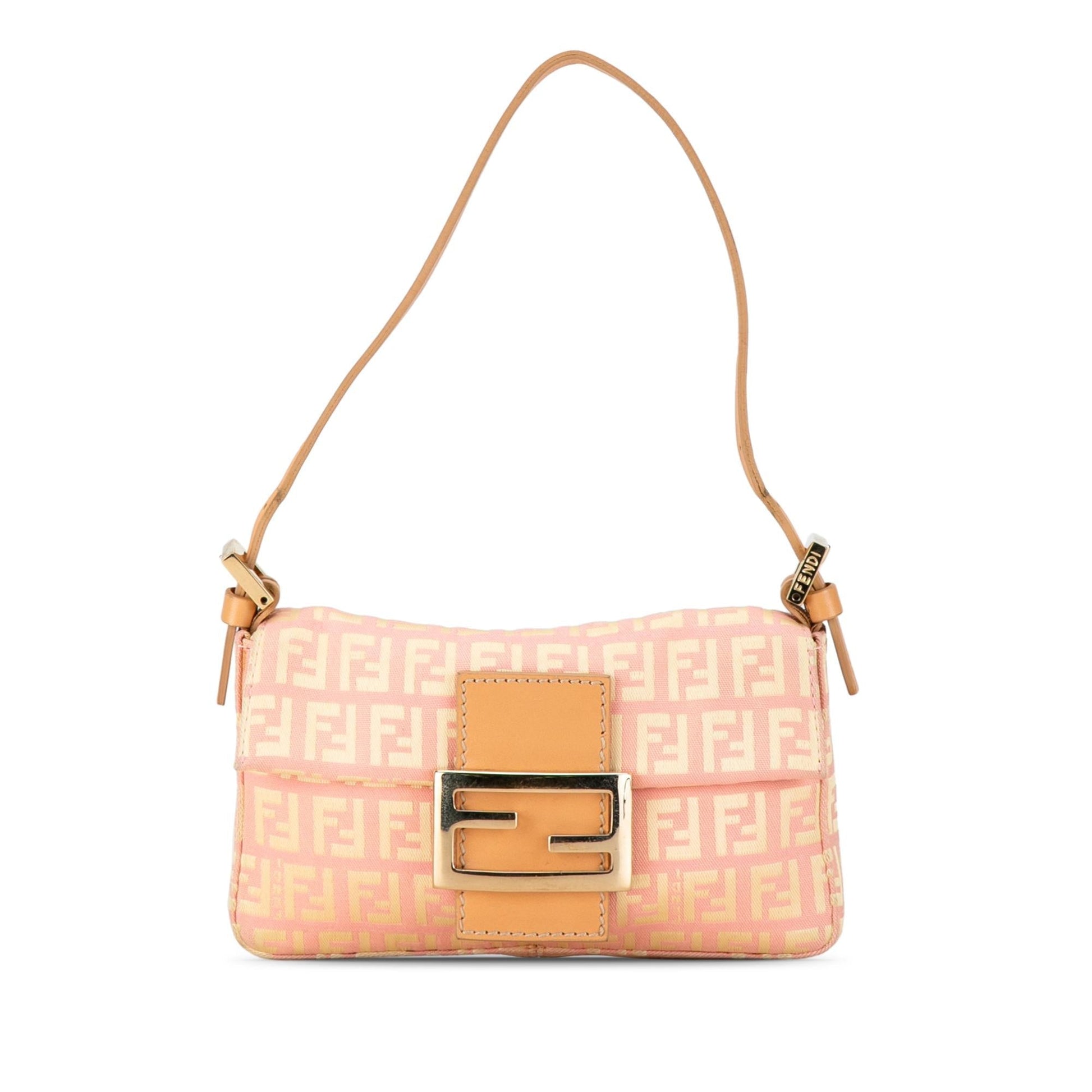 Fendi Zucchino Baguette Shg Ezjzrs Shoulder Bag Canvas Mini
