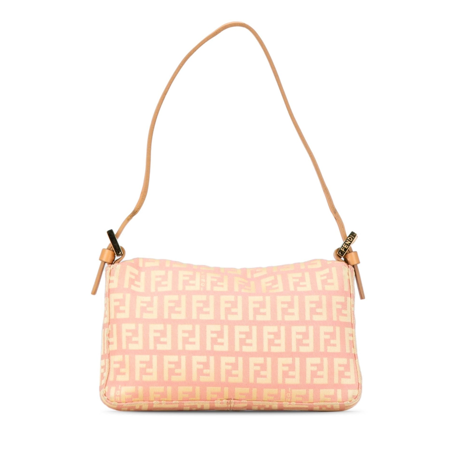 Fendi Zucchino Baguette Shoulder Bag Canvas Mini Baguette Shg 9Vun1Z