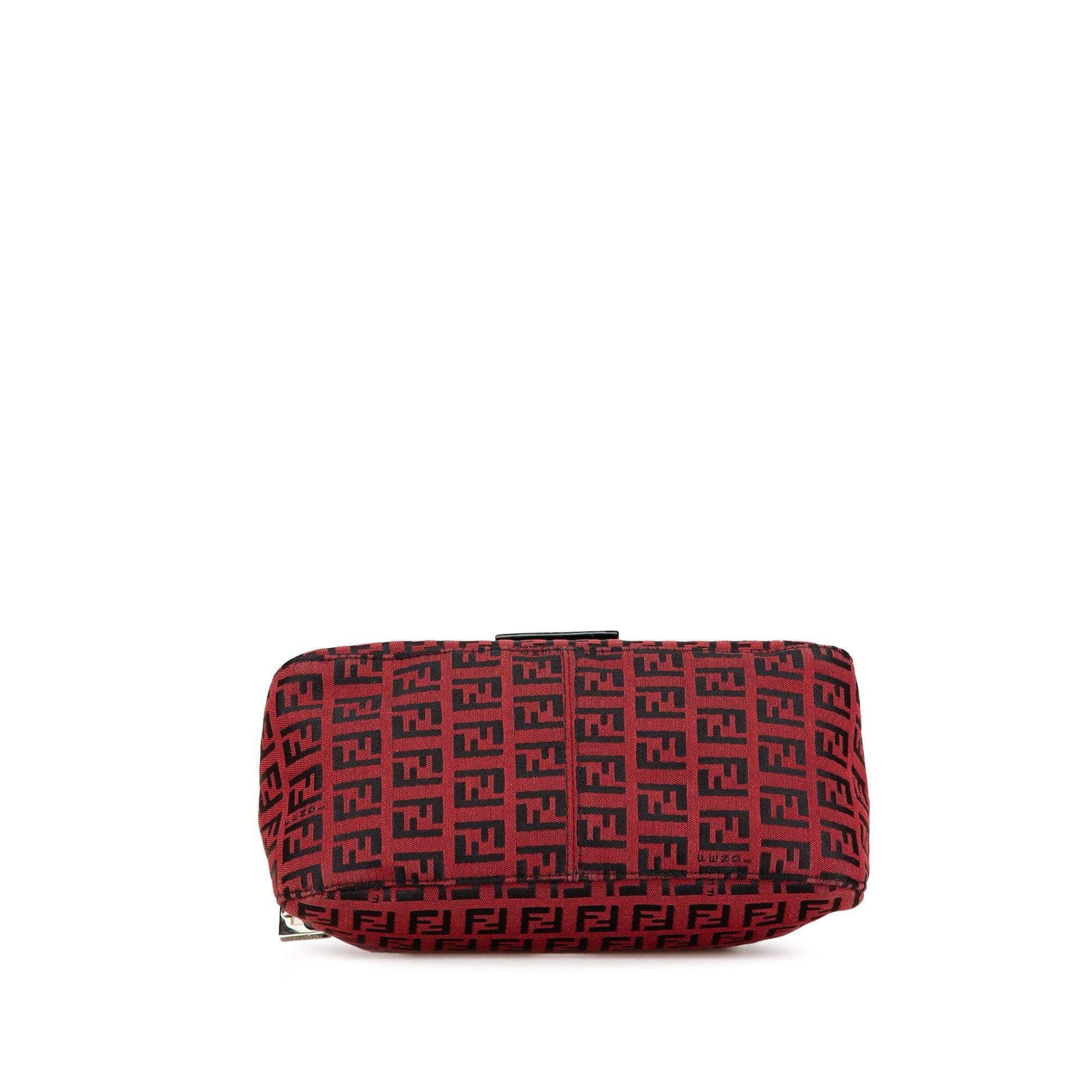 Fendi Zucchino Baguette Shoulder Bag Canvas Mini Baguette Shg C93Lam