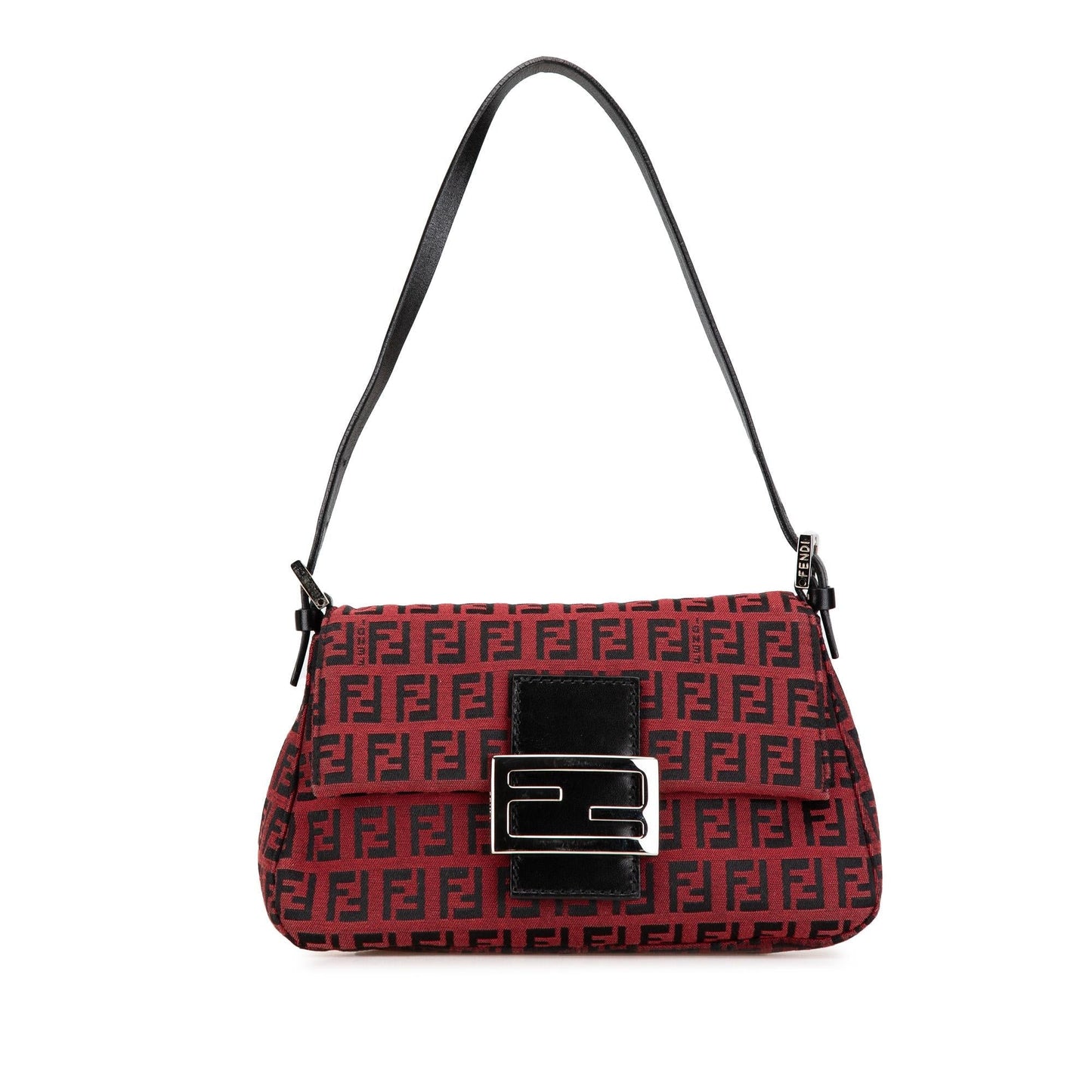 Fendi Zucchino Baguette Shoulder Bag Canvas Mini Baguette Shg C93Lam