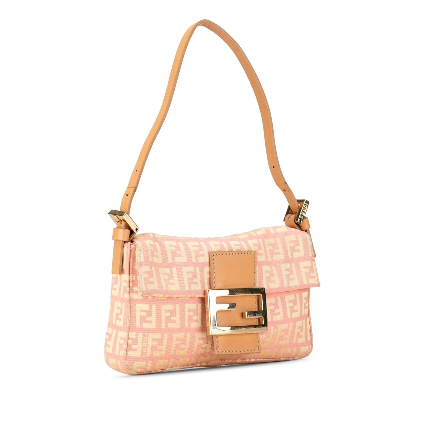 Fendi Zucchino Baguette Shoulder Bag Canvas Mini