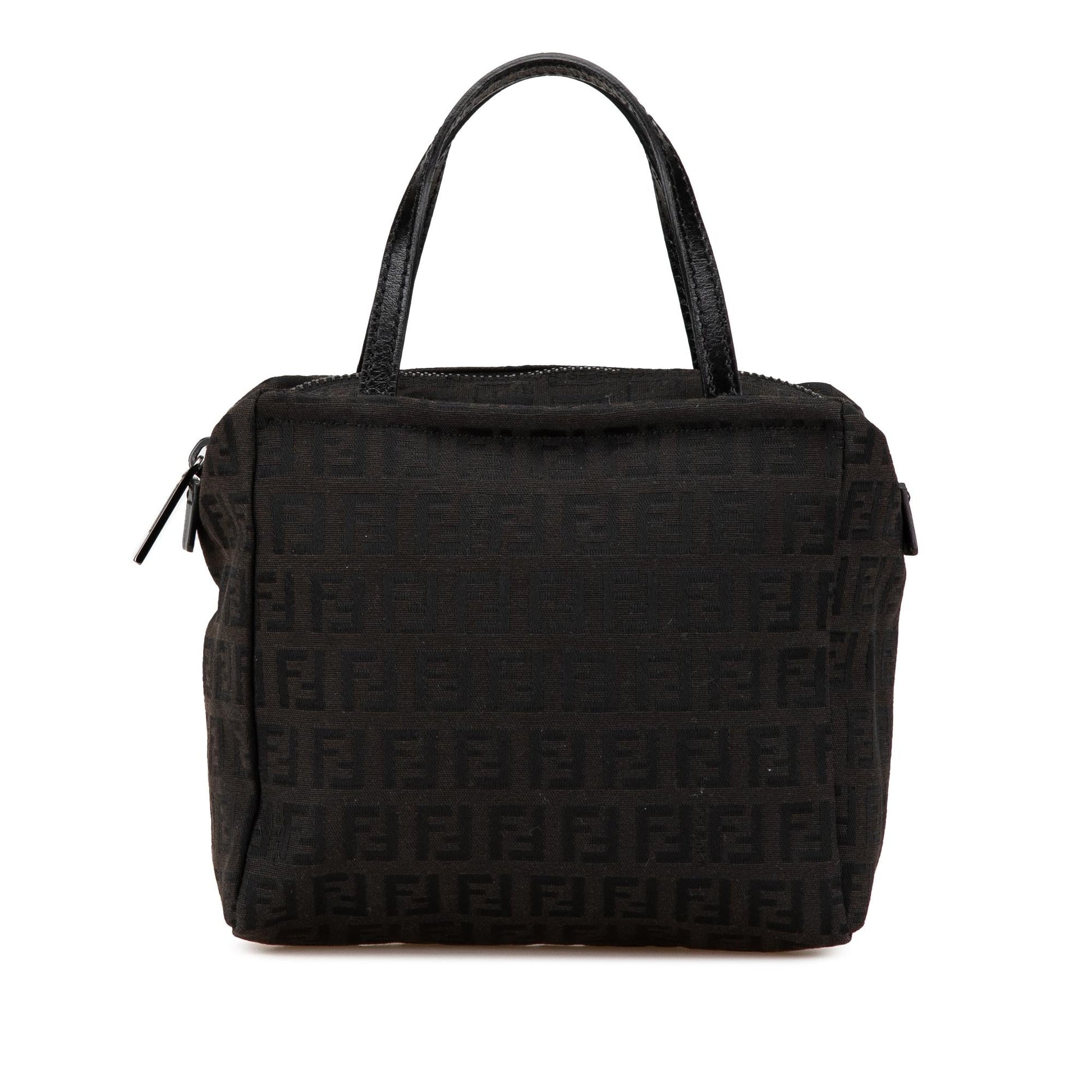 Fendi Zucchino Handbag Canvas Mini Satchel Bag Zucchino Canvas Handbag