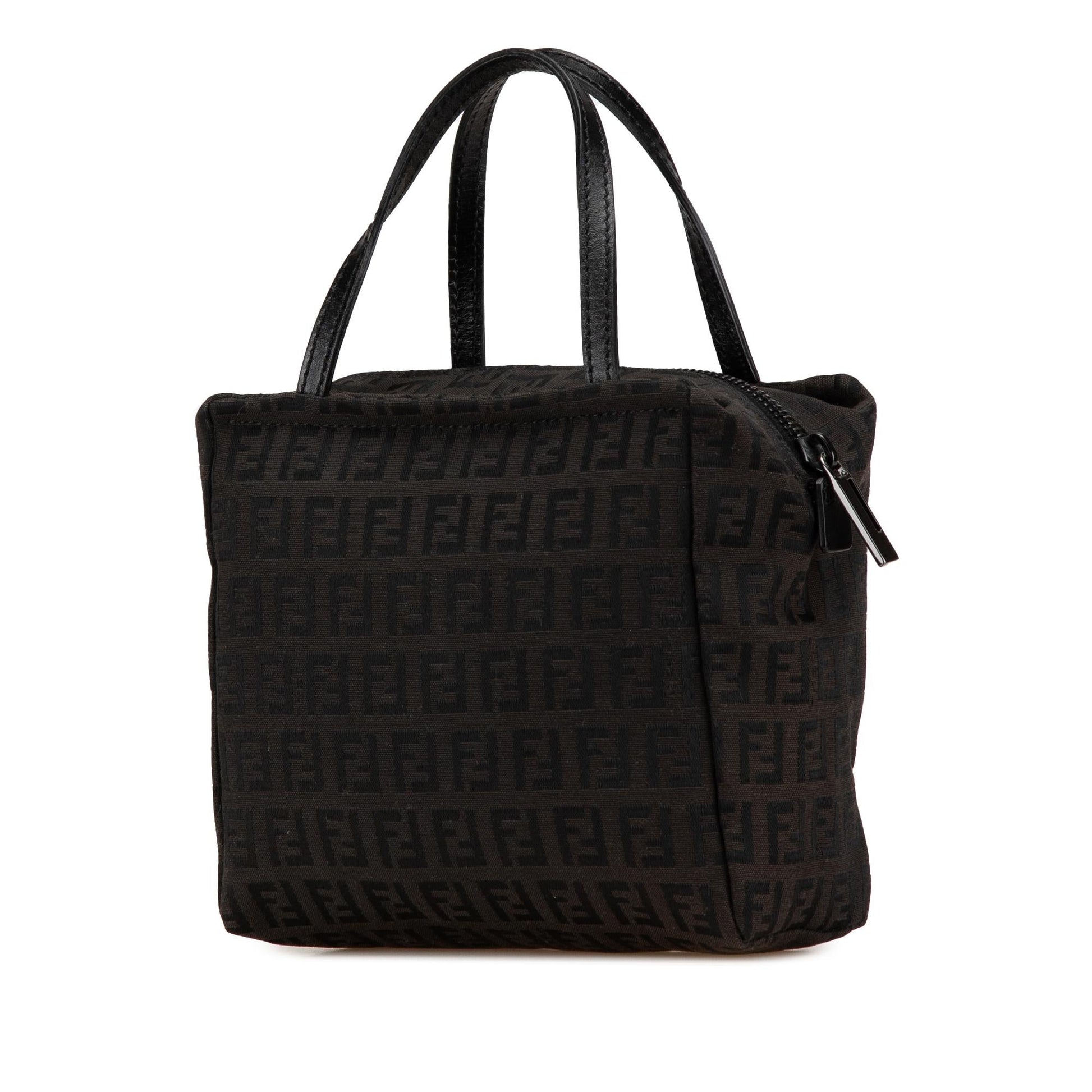 Fendi Zucchino Handbag Canvas Mini Satchel Bag Zucchino Canvas Handbag