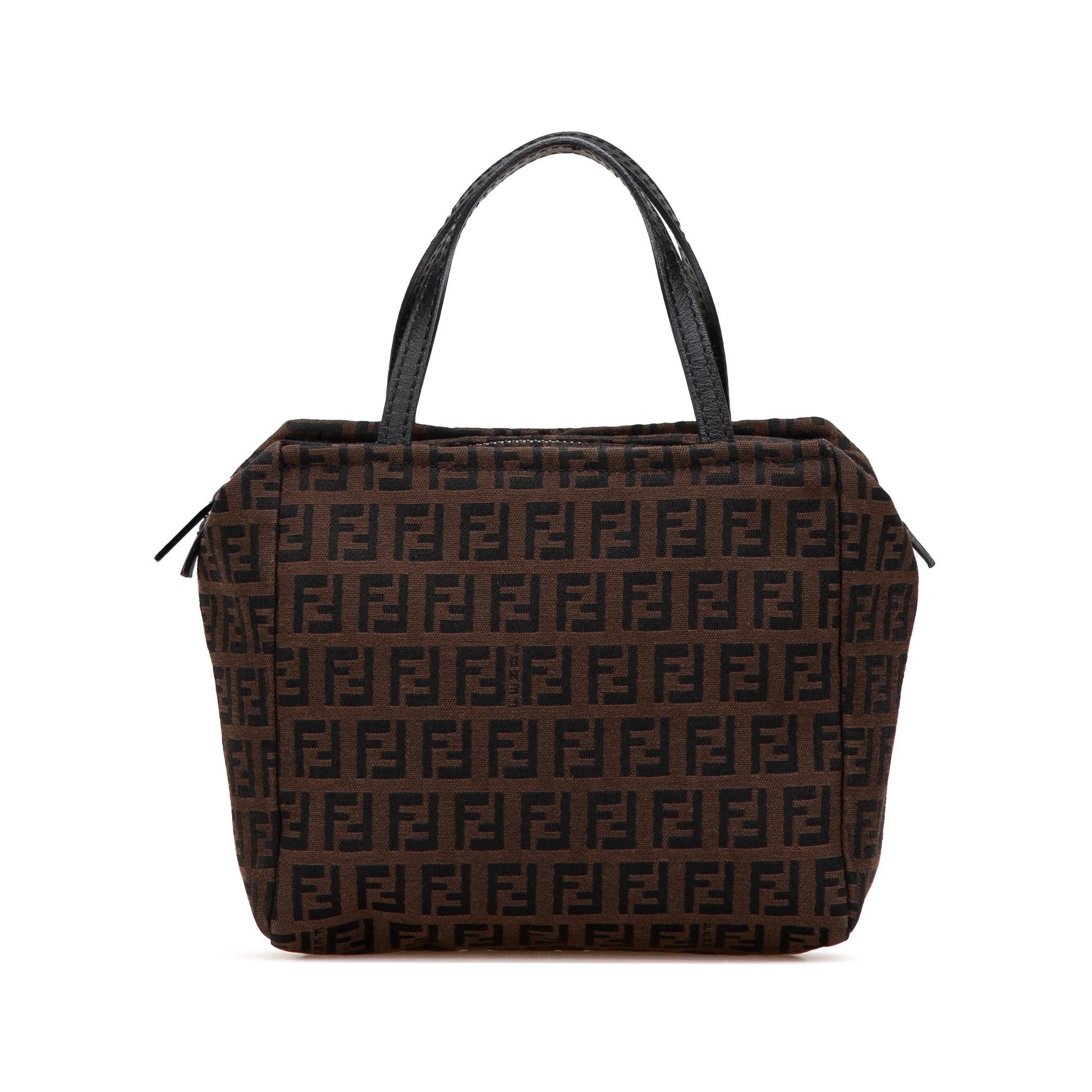 Fendi Zucchino Handbag Canvas Mini Satchel Bag Canvas Handbag 1