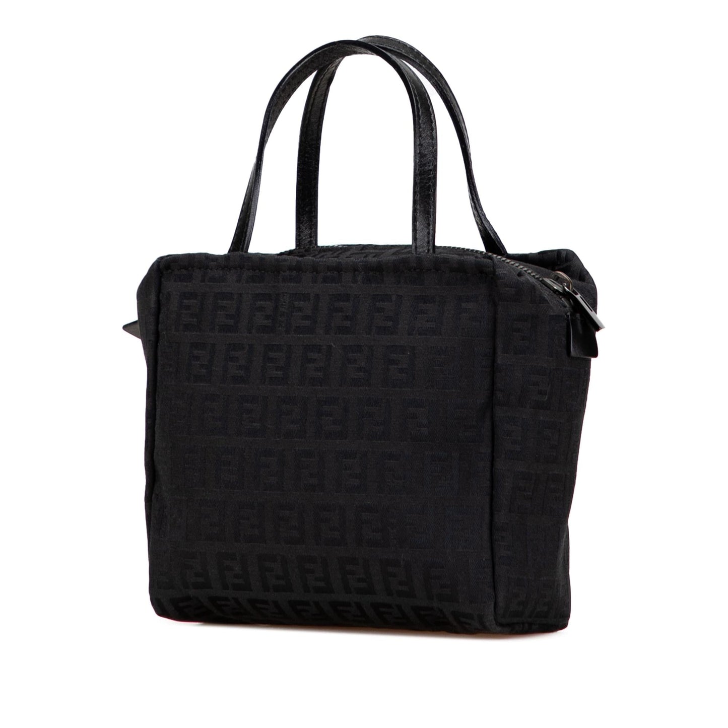 Fendi Zucchino Handbag Canvas Mini Satchel Bag