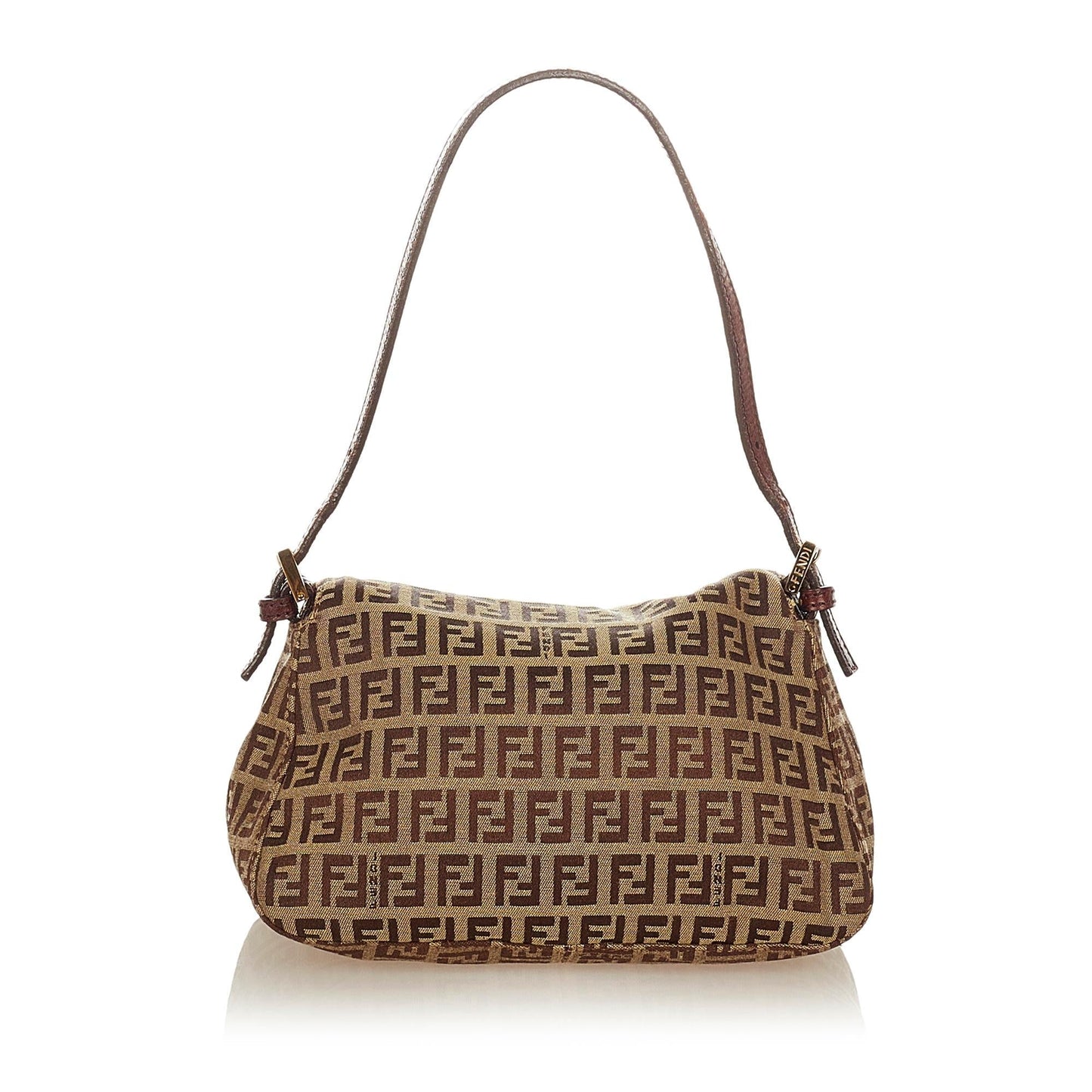 Fendi Zucchino Mamma Baguette Shg Handbag Canvas Mini Shoulder Bag Baguette Shg 26704