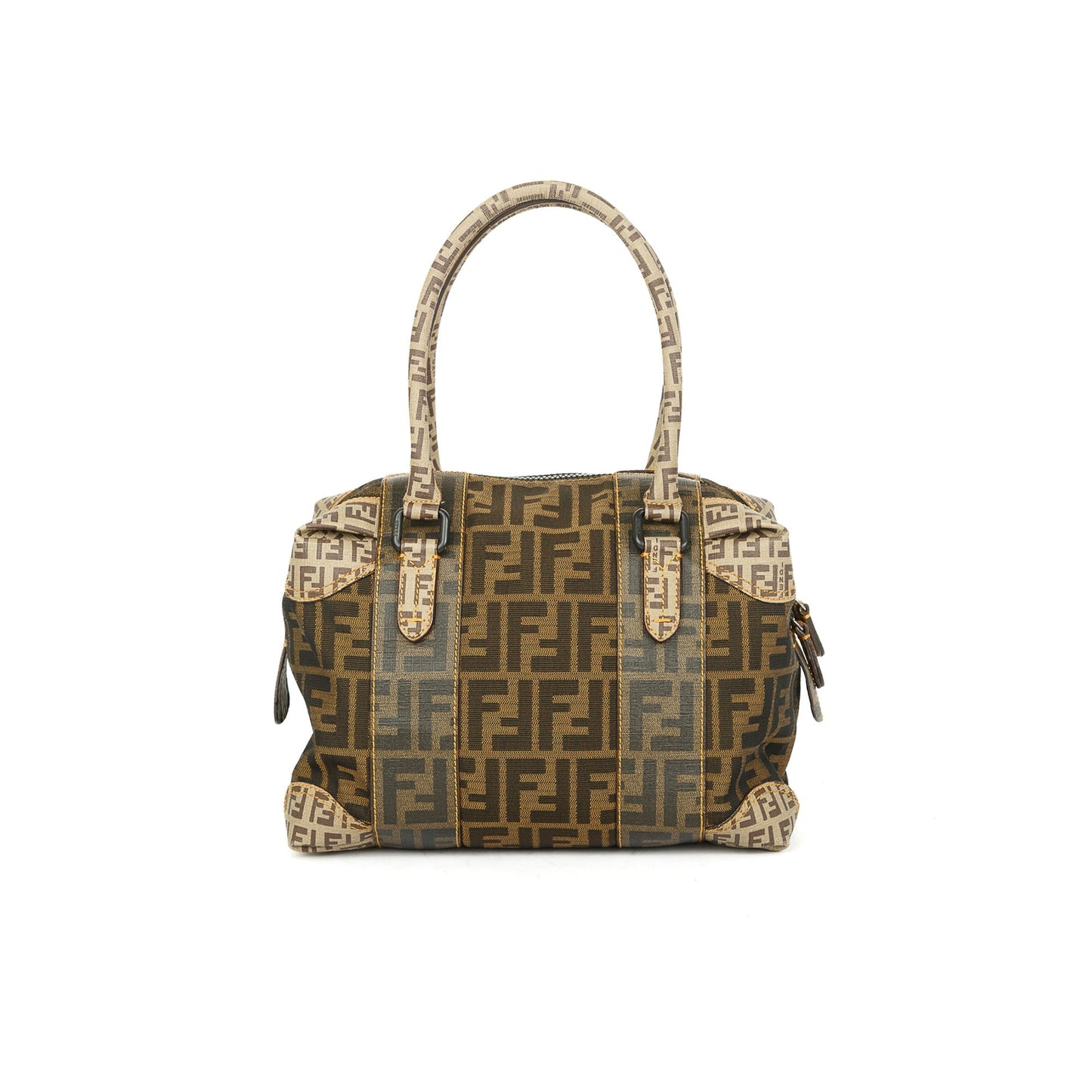 Fendi Mixed Media Boston Bag Travel Bag