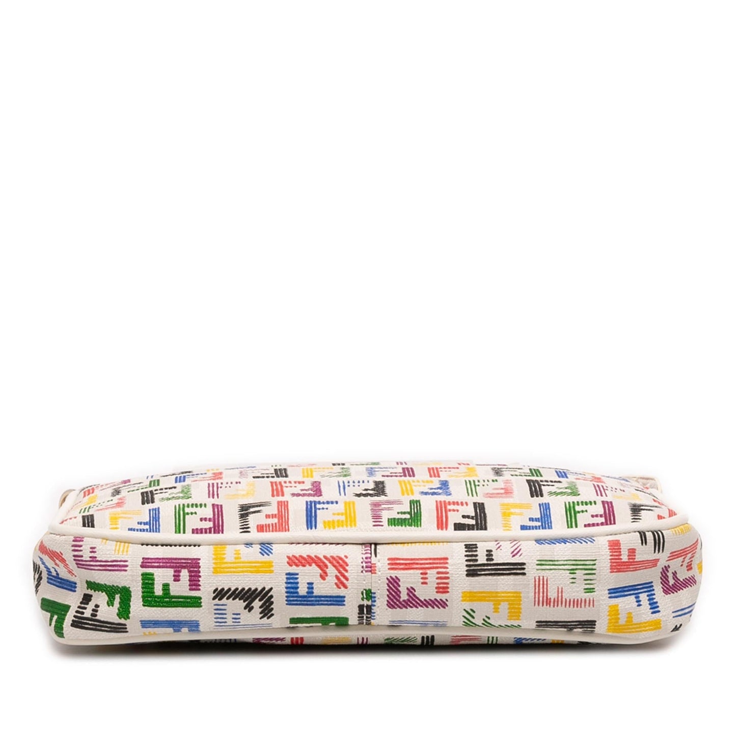 Fendi Zucchino Spalmati Pochette Shoulder Bag Multicolor Chain