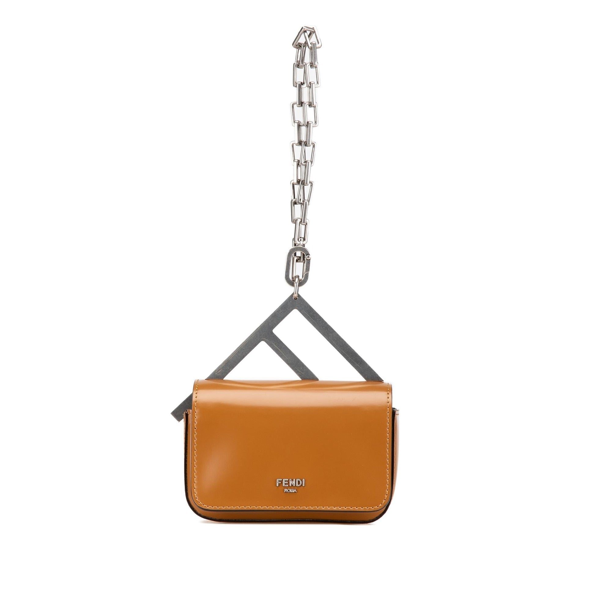 Fendi Nano Bag Glossy Calfskin Handbag Satchel Bag Glossy Calfskin Handbag