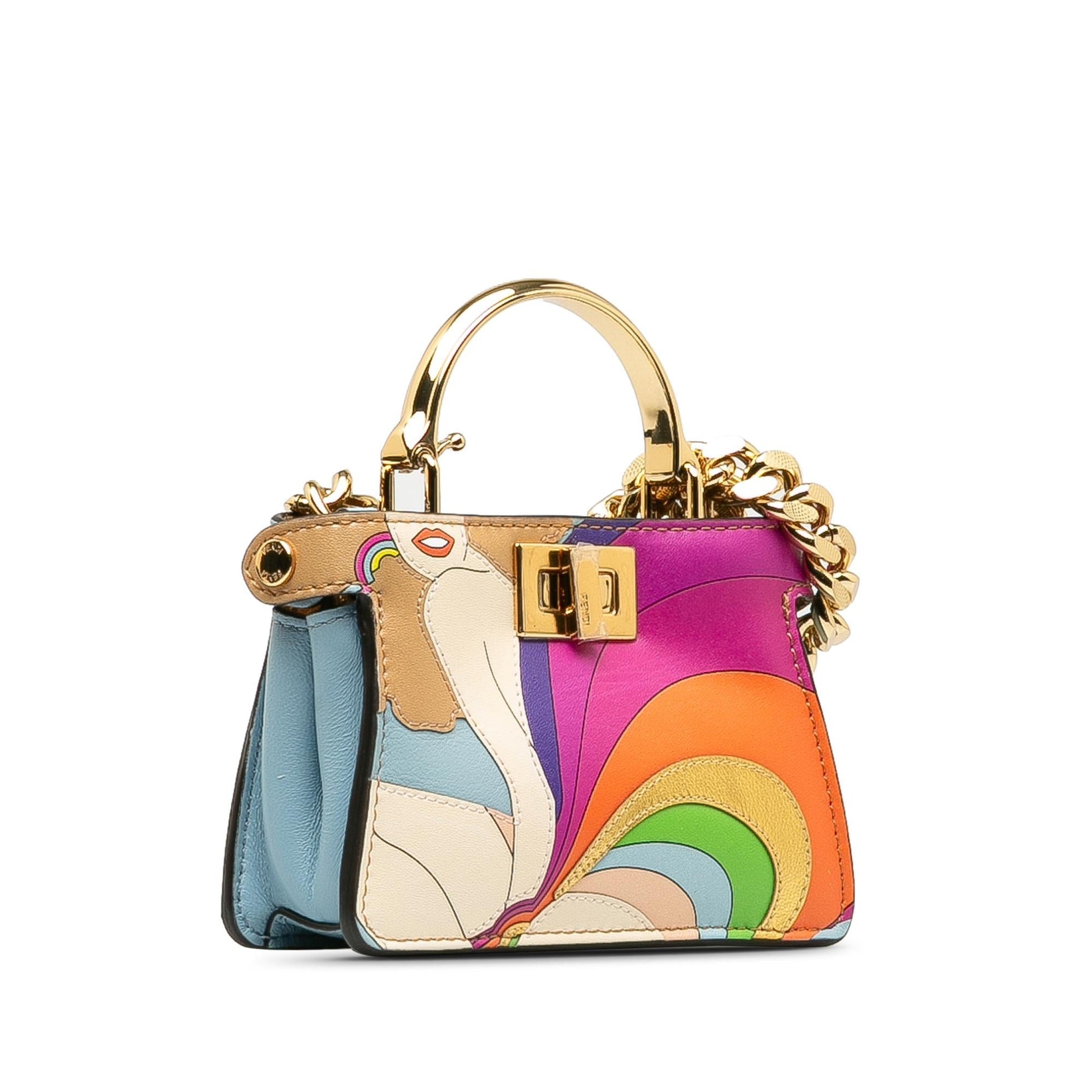 Fendi Nano Rainbow Inlay Peekaboo Satchel Satchel Bag Satchel Shg Thjrfs