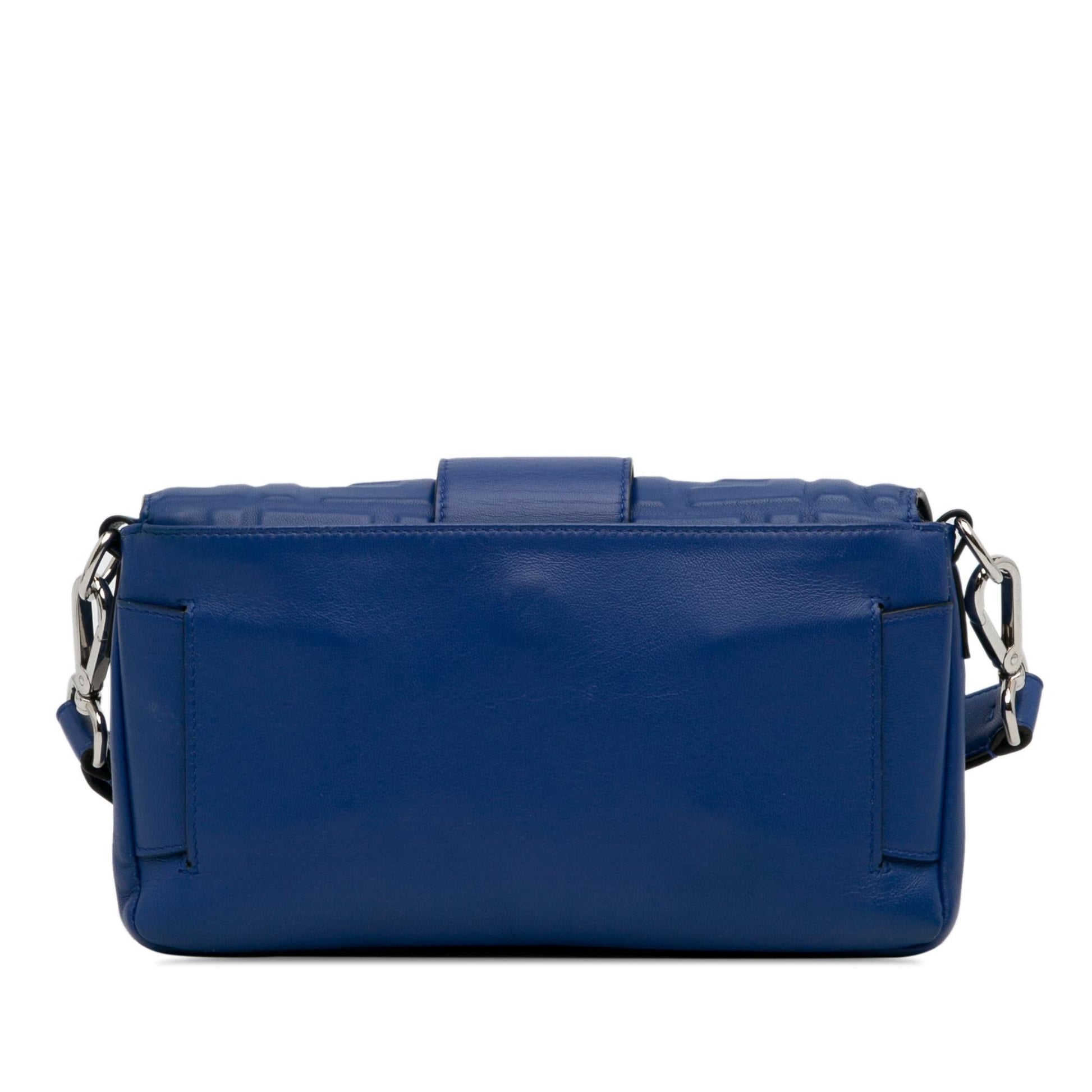 Fendi Nappa Ff Belt Baguette Shg Qbksoa Handbag Embossed