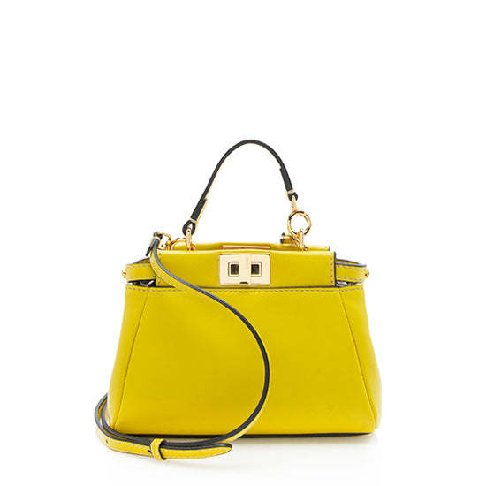 Fendi Nappa Peekaboo Shoulder Bag Shf Leather Micro Bag Shf 18345