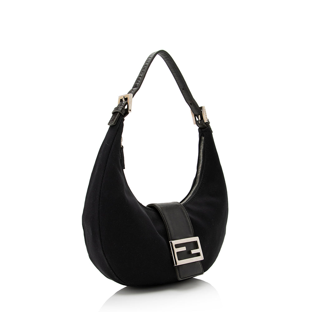 Fendi Neoprene Half Moon Shoulder Bag Shf