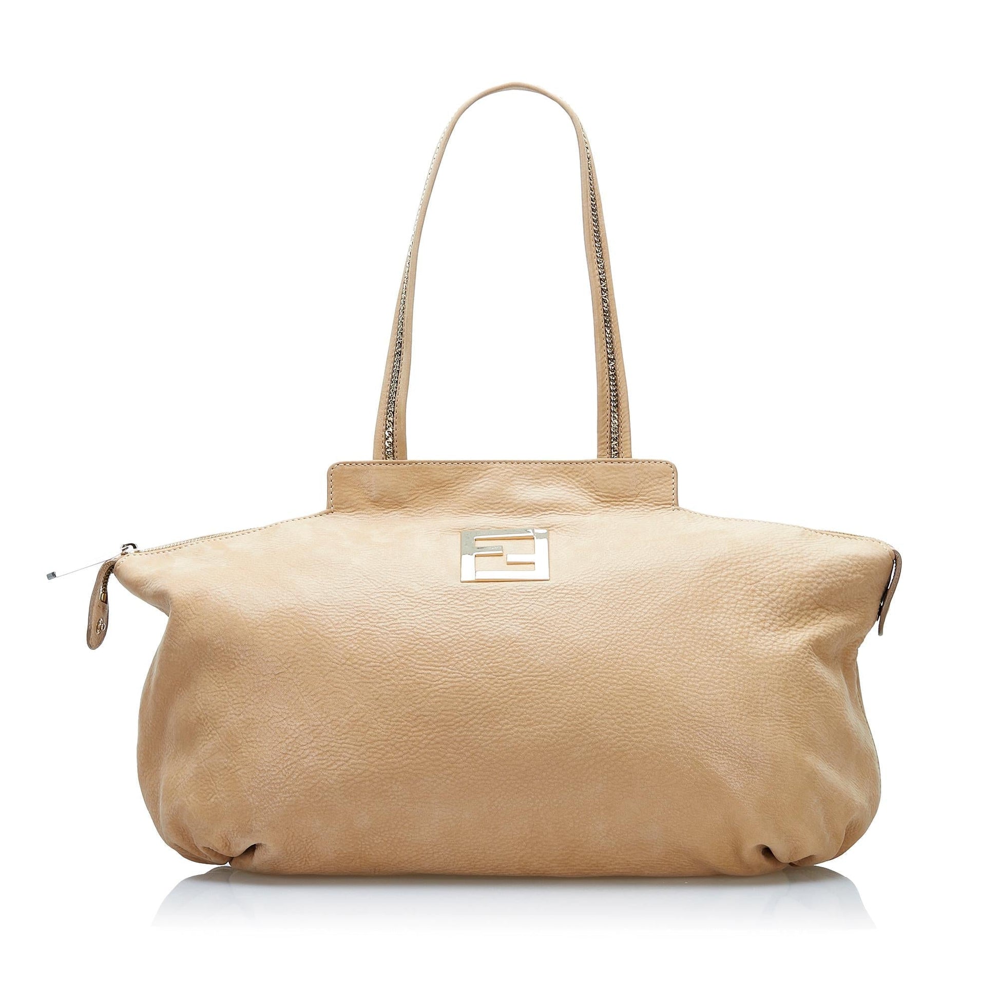 Fendi Nubuck Chains Tote Shg Tote Bag