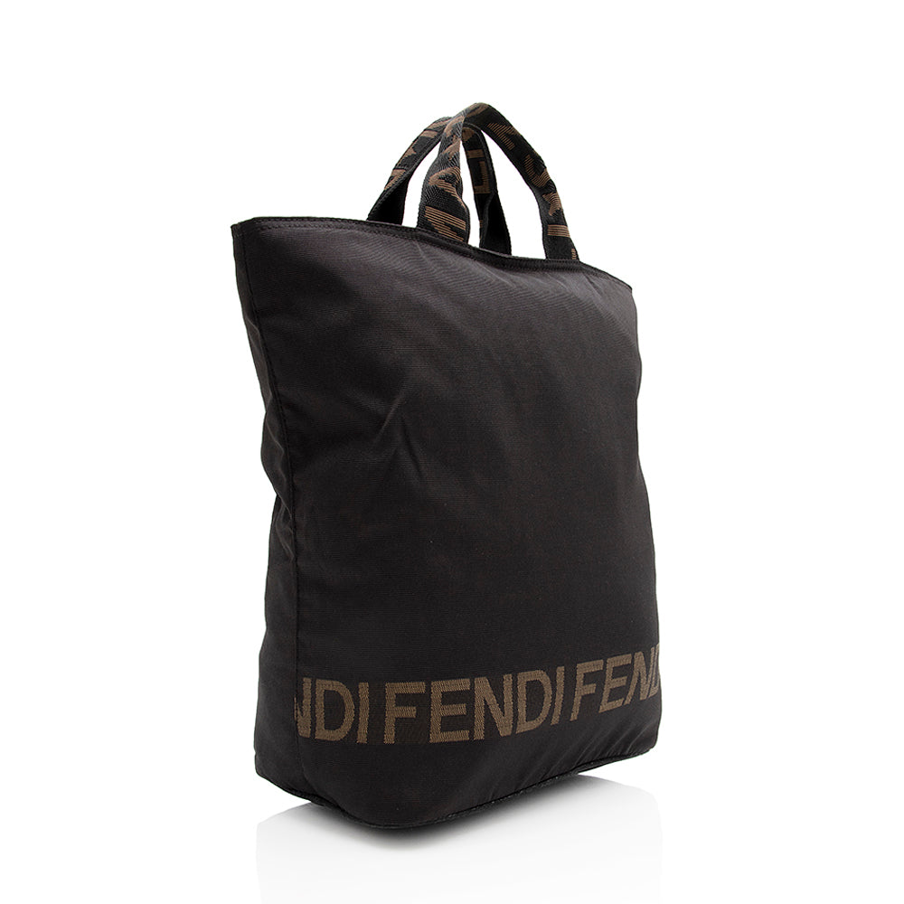 Fendi Ff Tote Shf Nylon Tote Bag