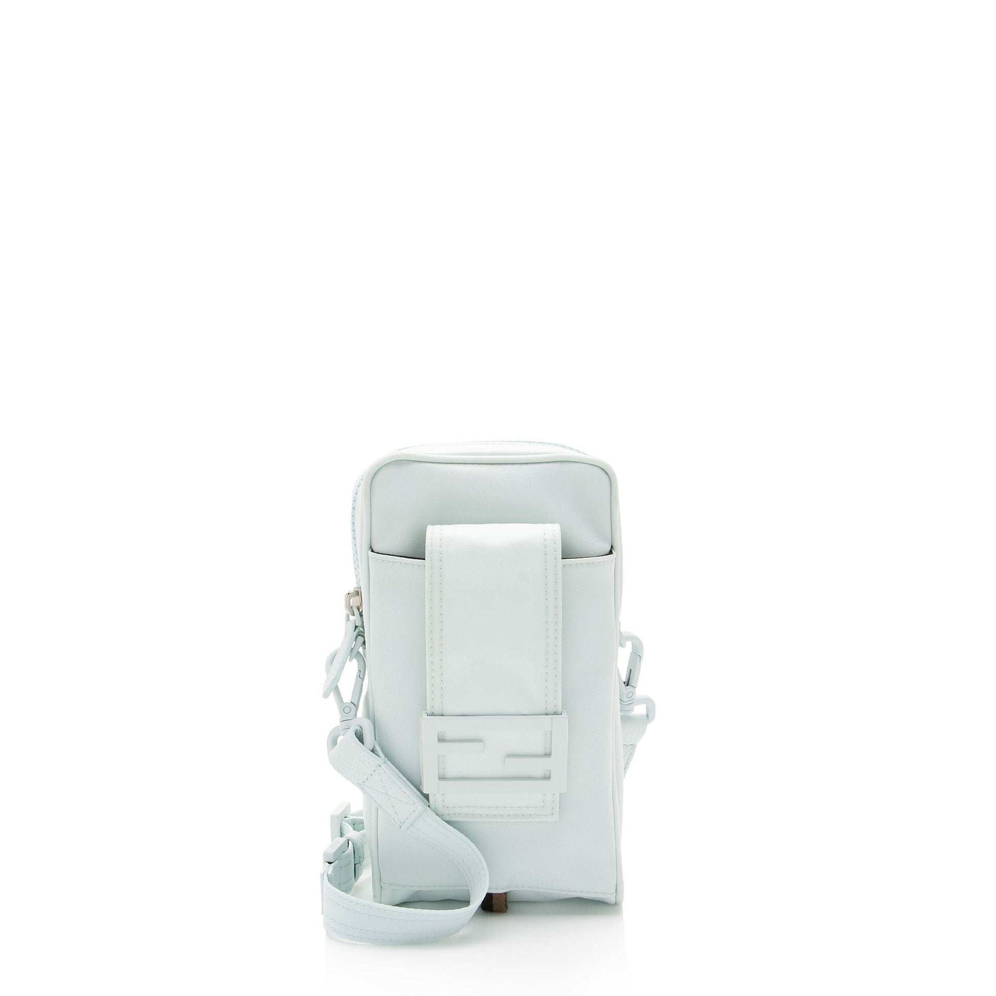 Fendi Ff Verticaluette Crossbody Shf Zinoki Nylon Crossbody Bag