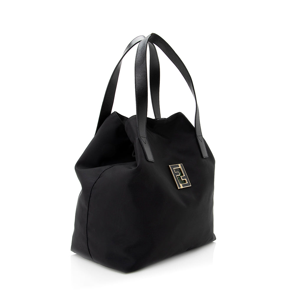 Fendi Tote Shf Nylon Small Logo Tote Bag