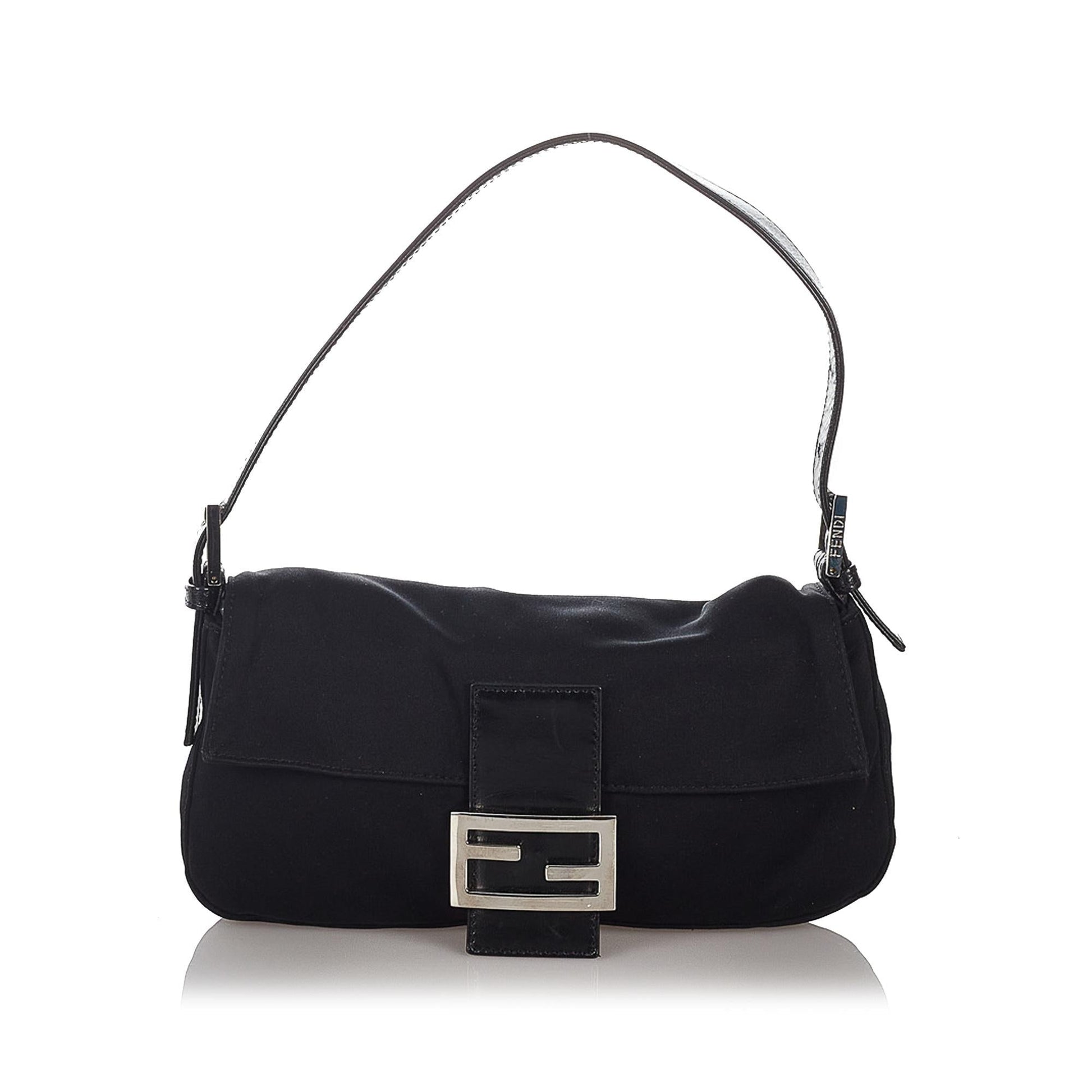 Fendi Mamma Baguette Shg Handbag Nylon Shoulder Bag