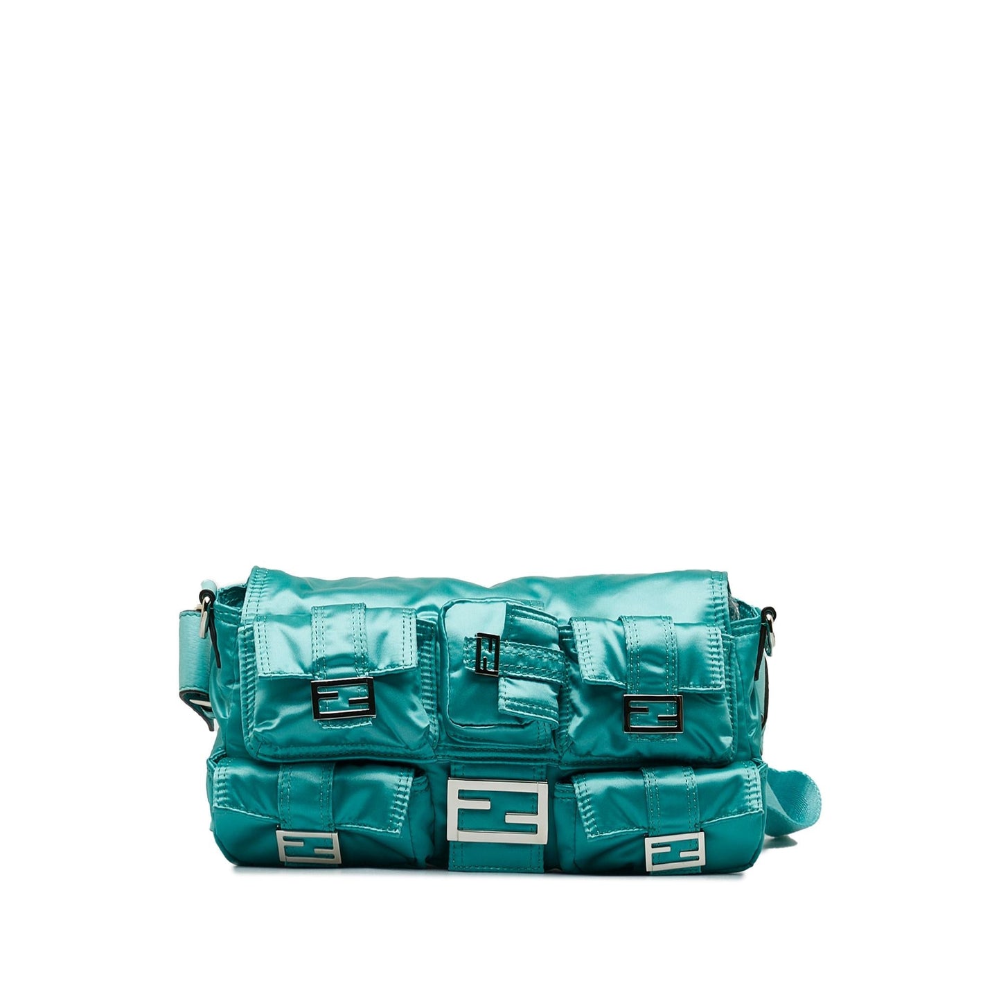 Fendi Multipocket Baguette Shg C56Kir Satchel Bag Nylon